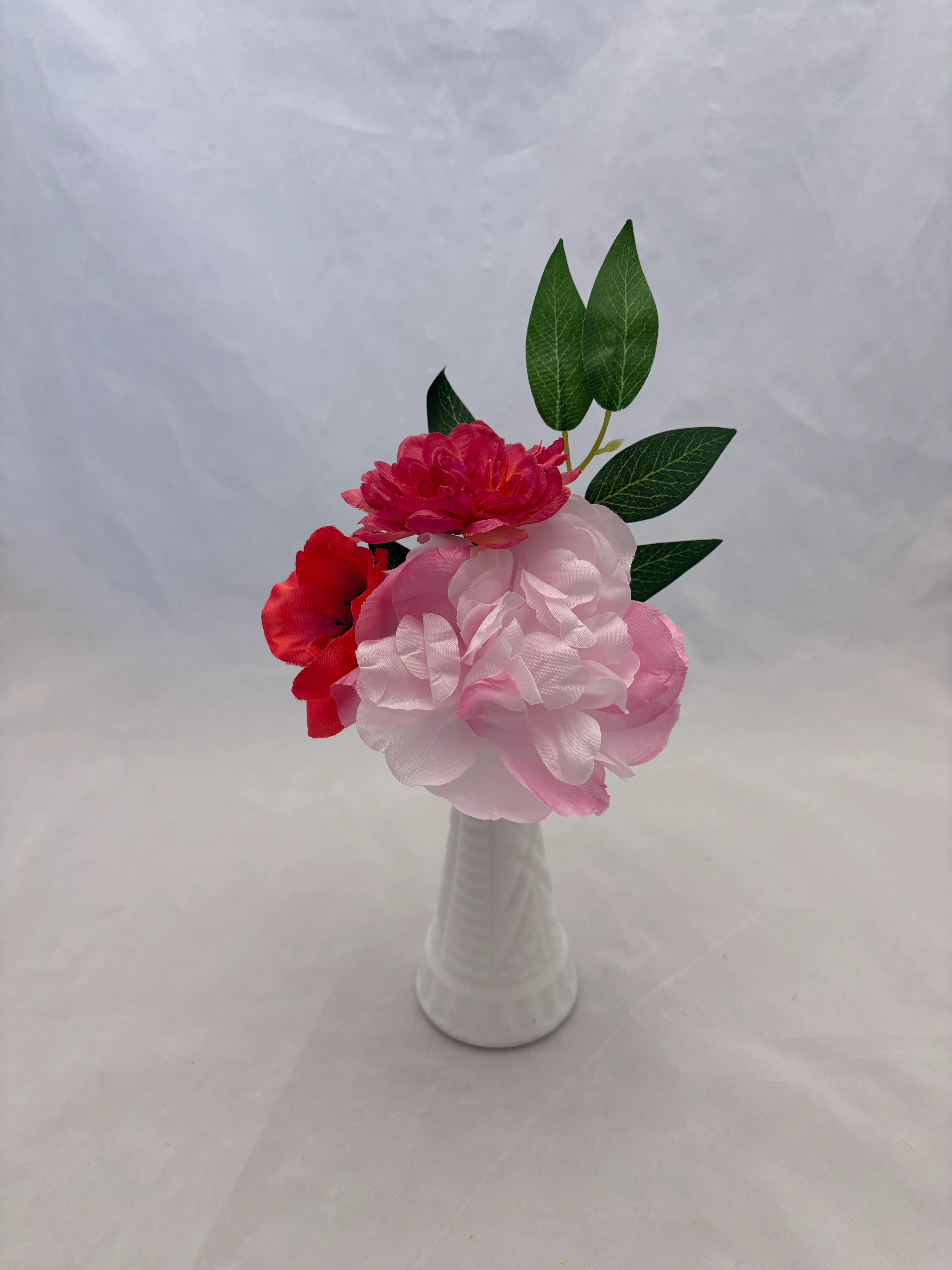 Bright Pink Premade Floral Medium Vase 2