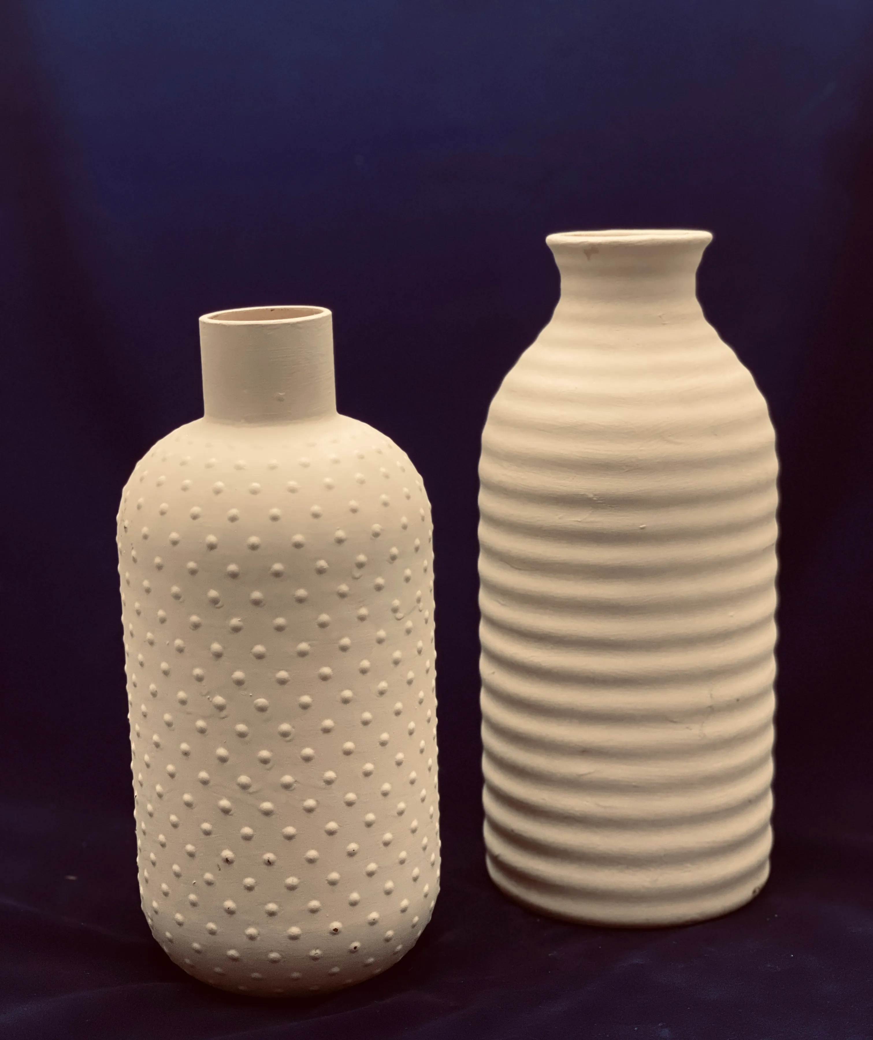 Beige Large Vase—Painted 