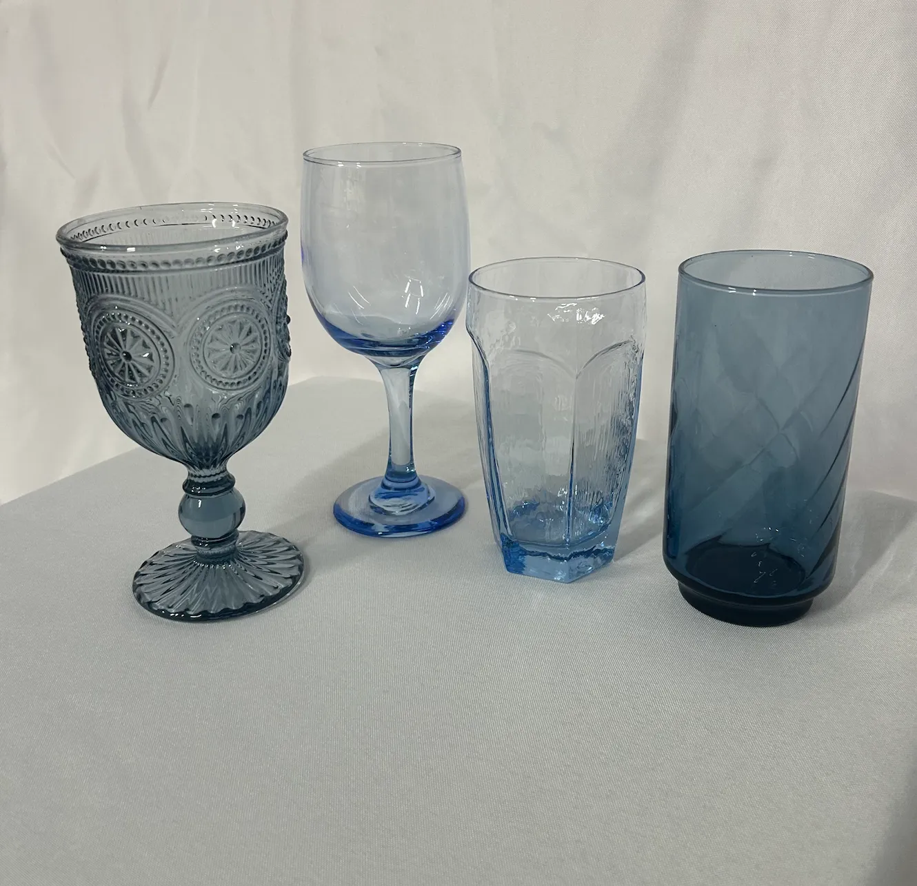 Navy and Light Blue Estate Glassware
