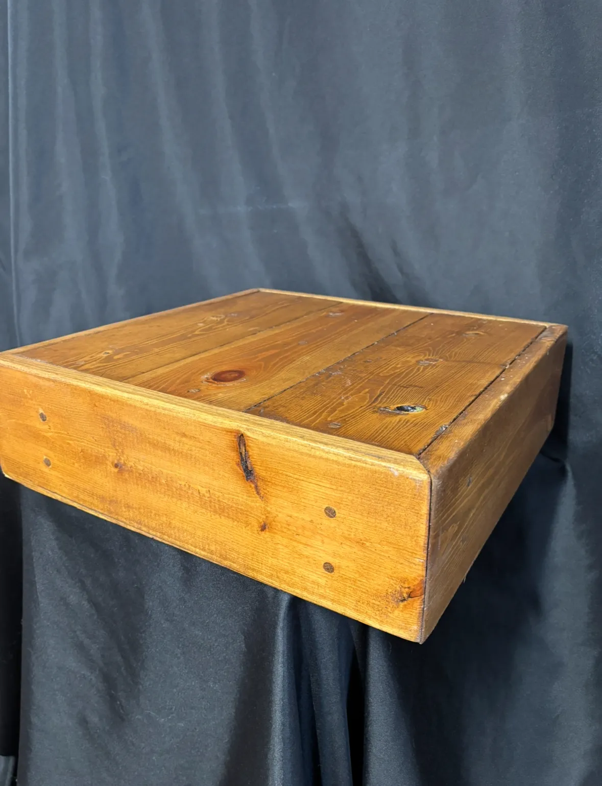 Square Wood Cake Stand 