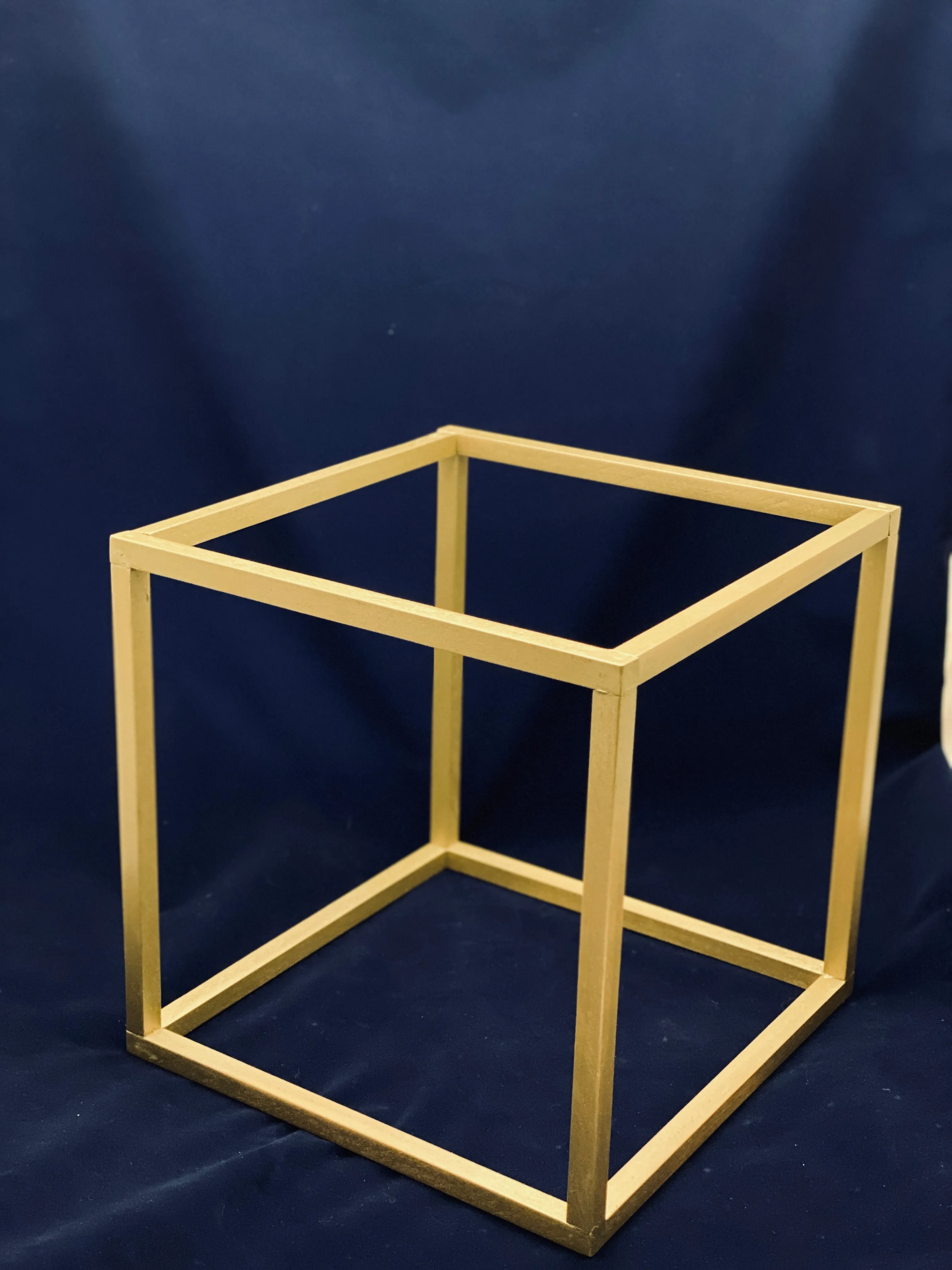 Gold Geometric Cube 