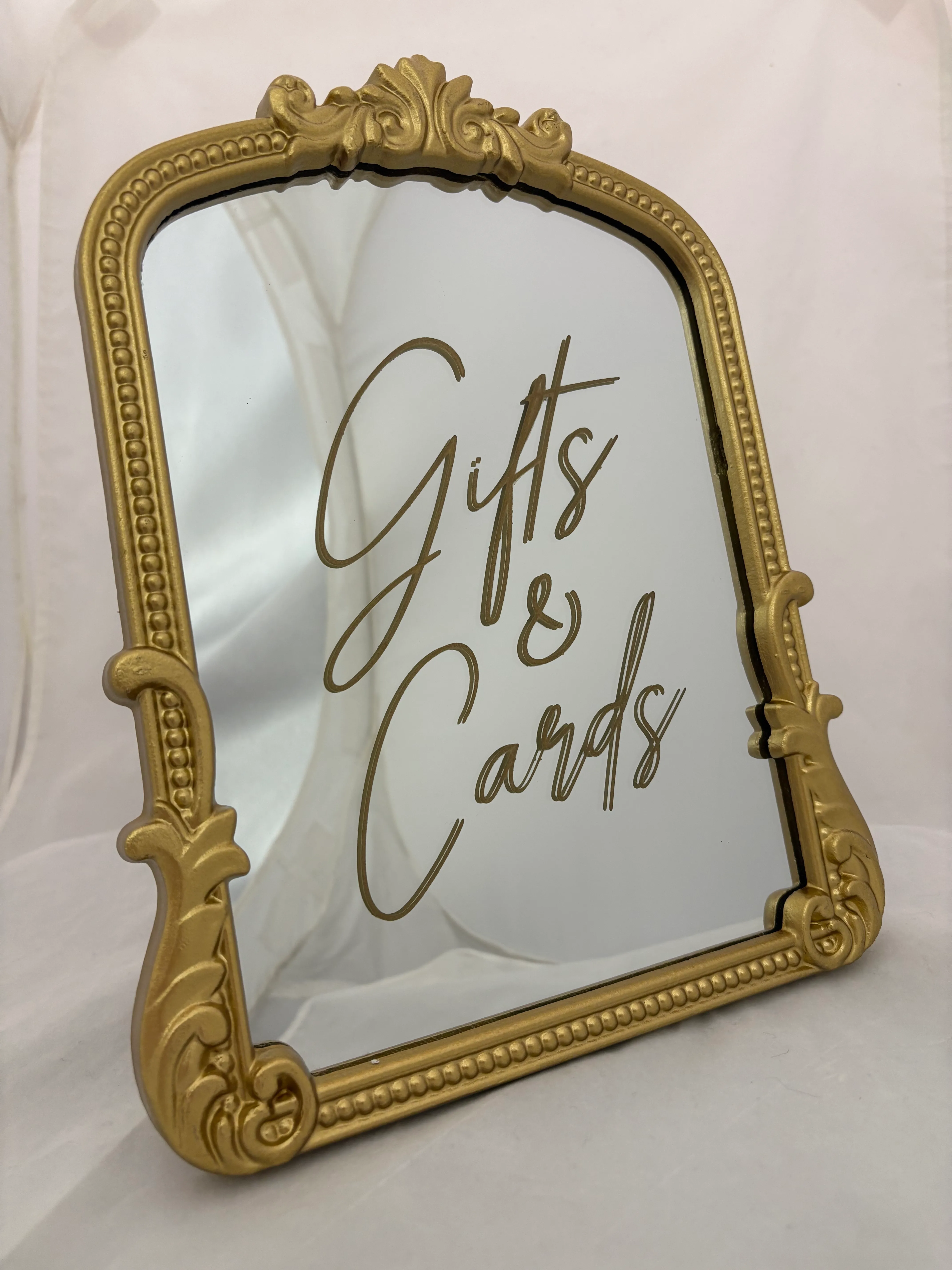 Gold Vintage Cards & Gifts Sign 