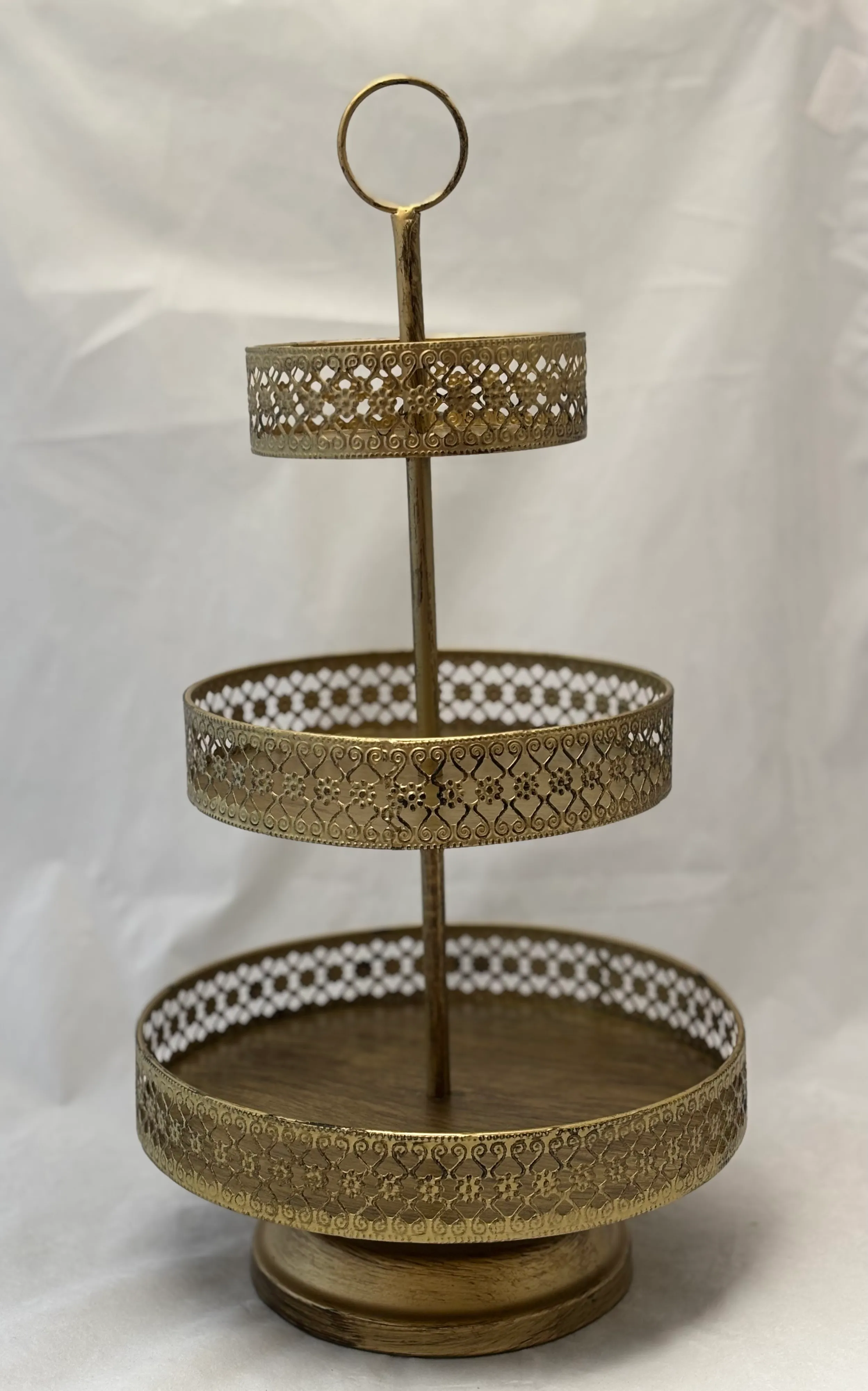 Muted Gold 3 Tier Cupcake Stand 2