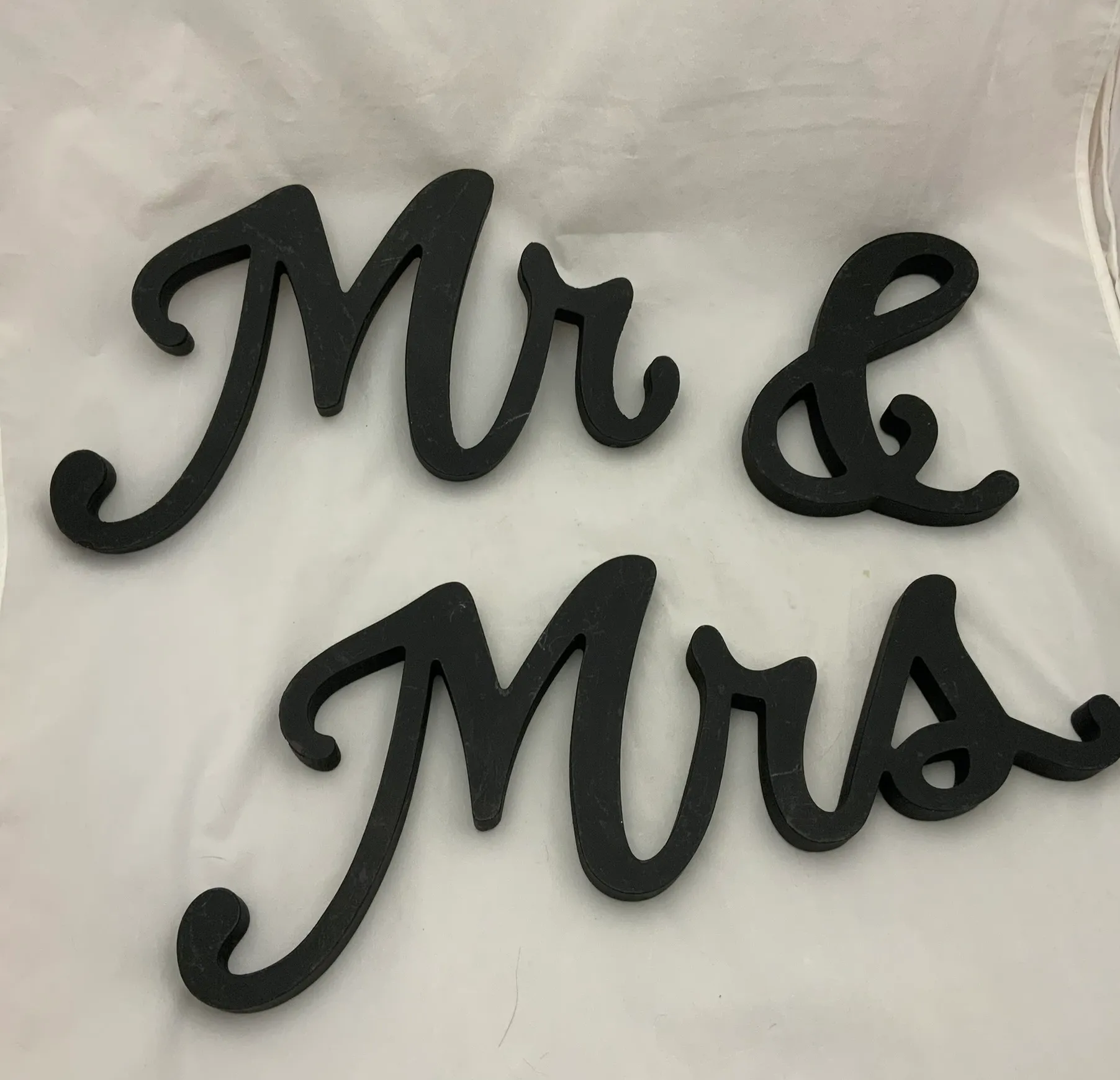 Black Mr and Mrs Sign