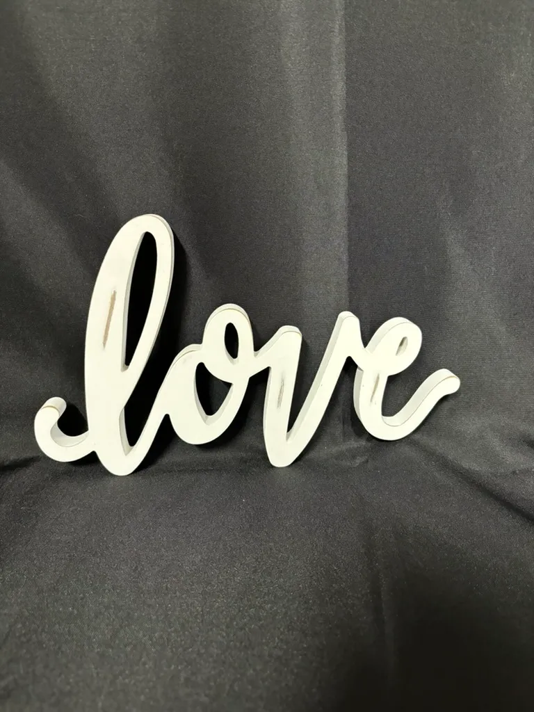 White "Love" Sign