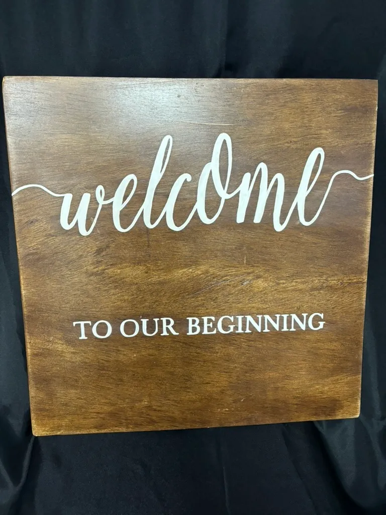 Rustic Brown Welcome Sign 2