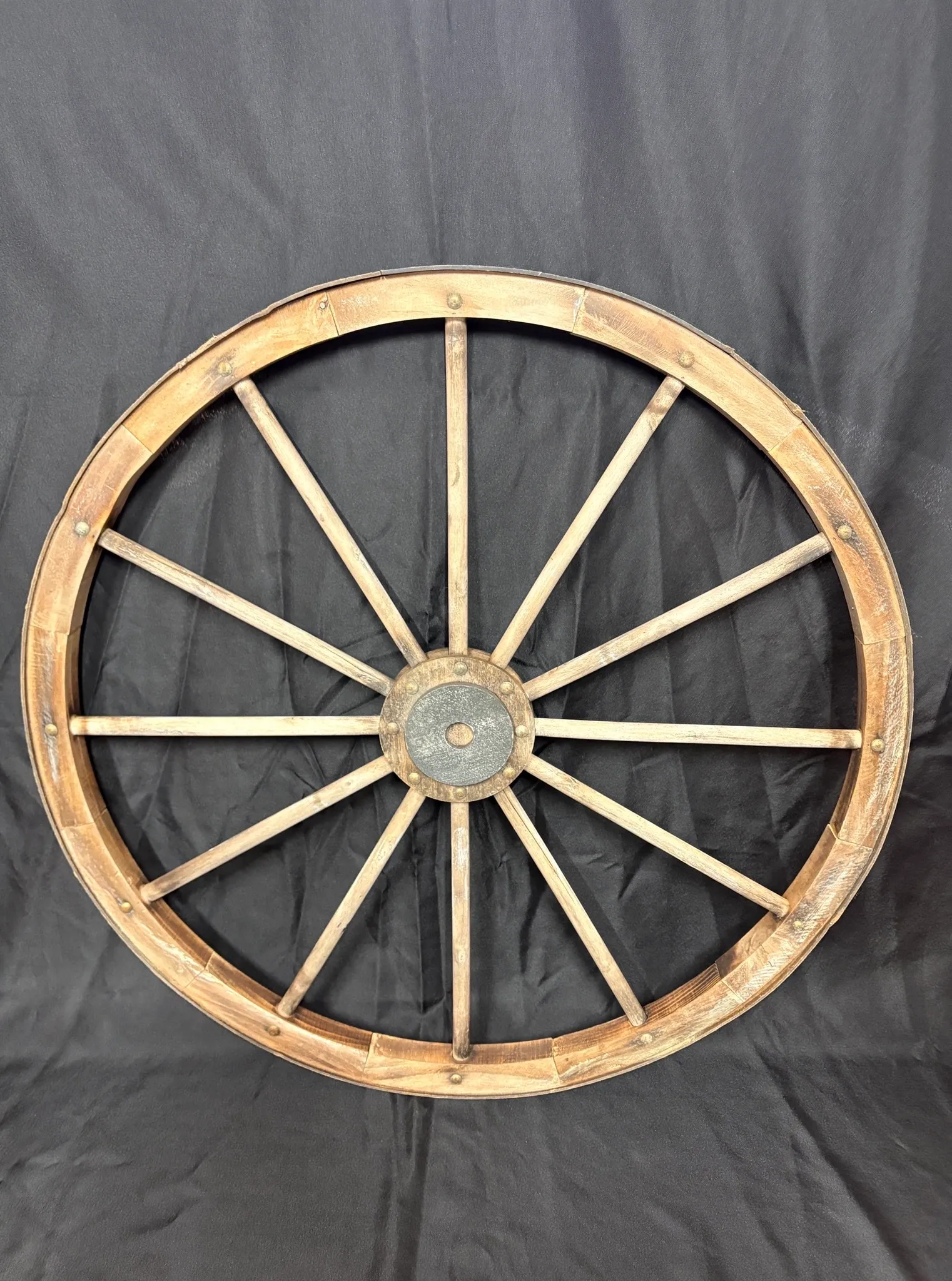 Wooden Wagon Wheel 35"