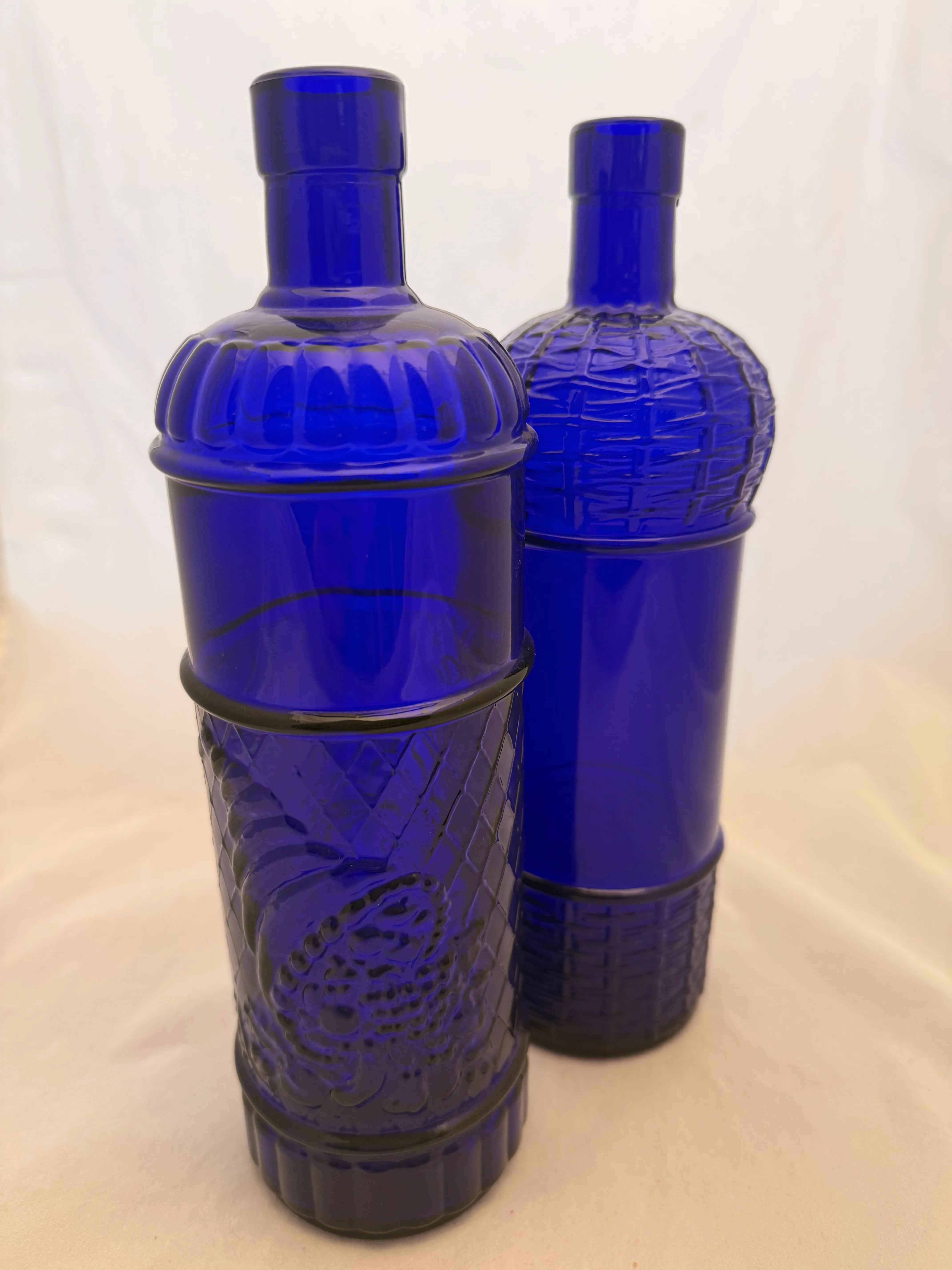 Blue Vintage Bottles - Set of 2
