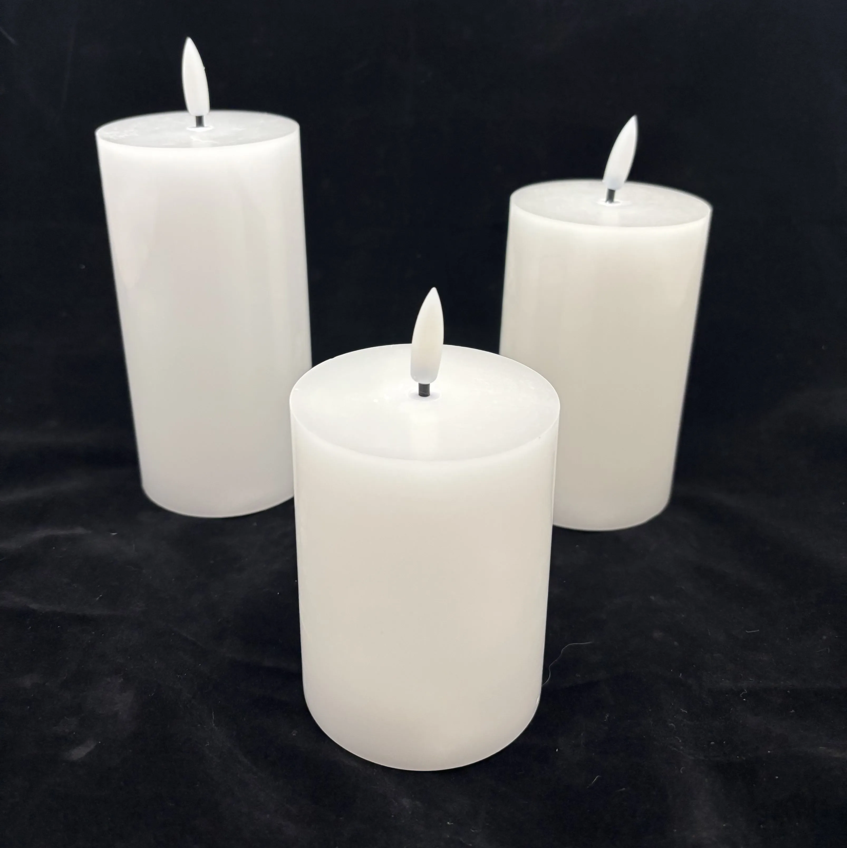 White Real Wax Flat Top (Set of 12)