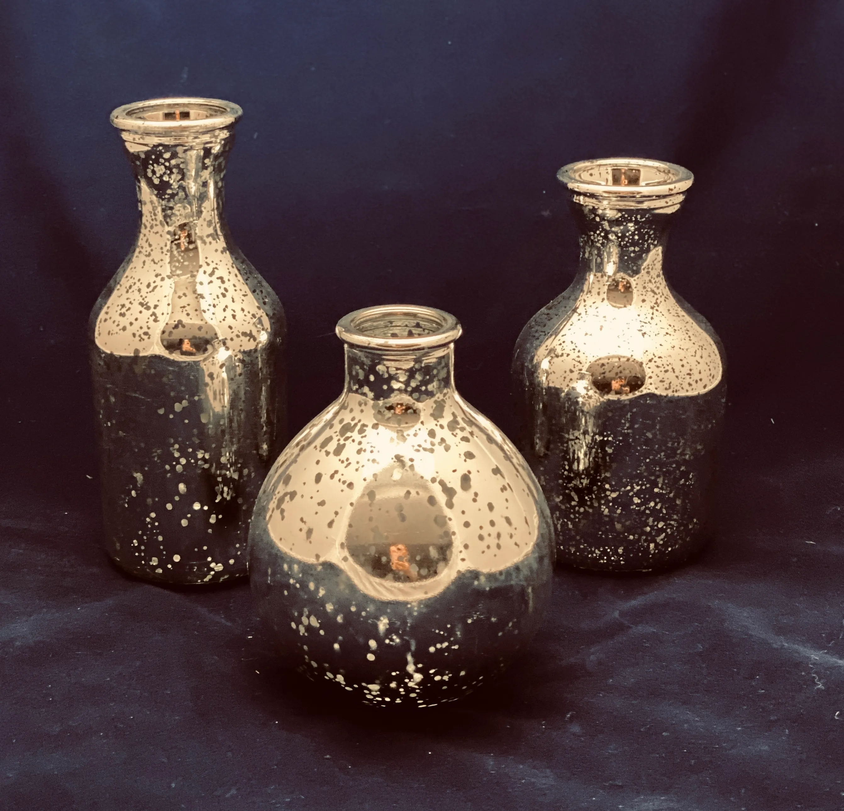 Silver Mercury Bud Vases