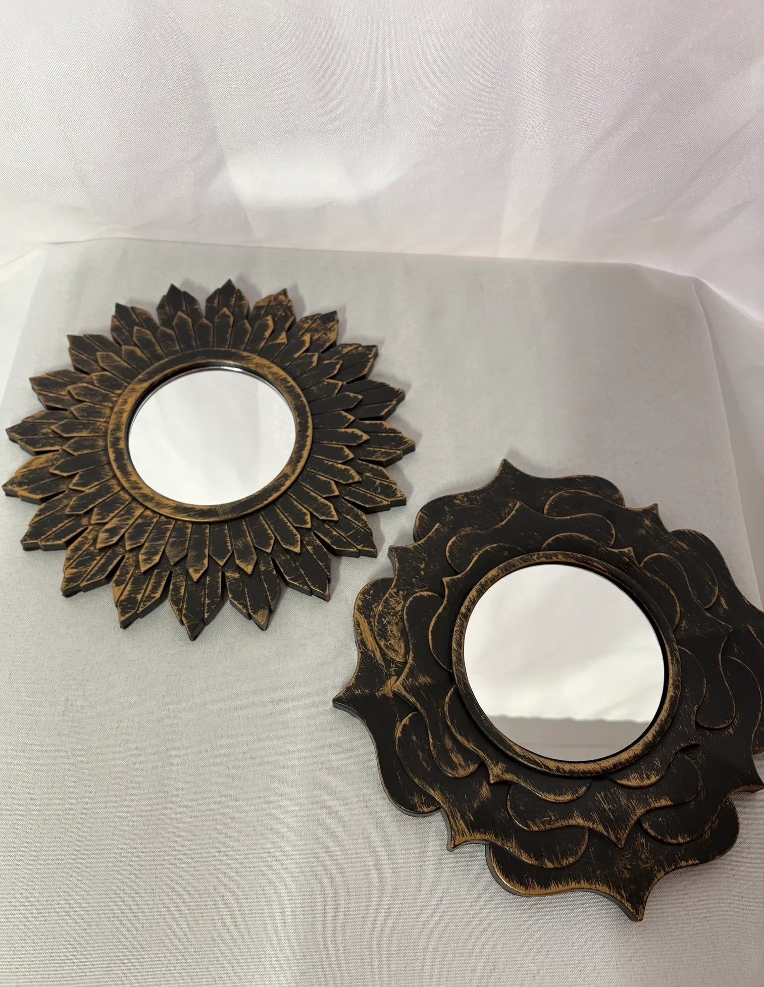 Black and Gold Mirrors (Set of 2)