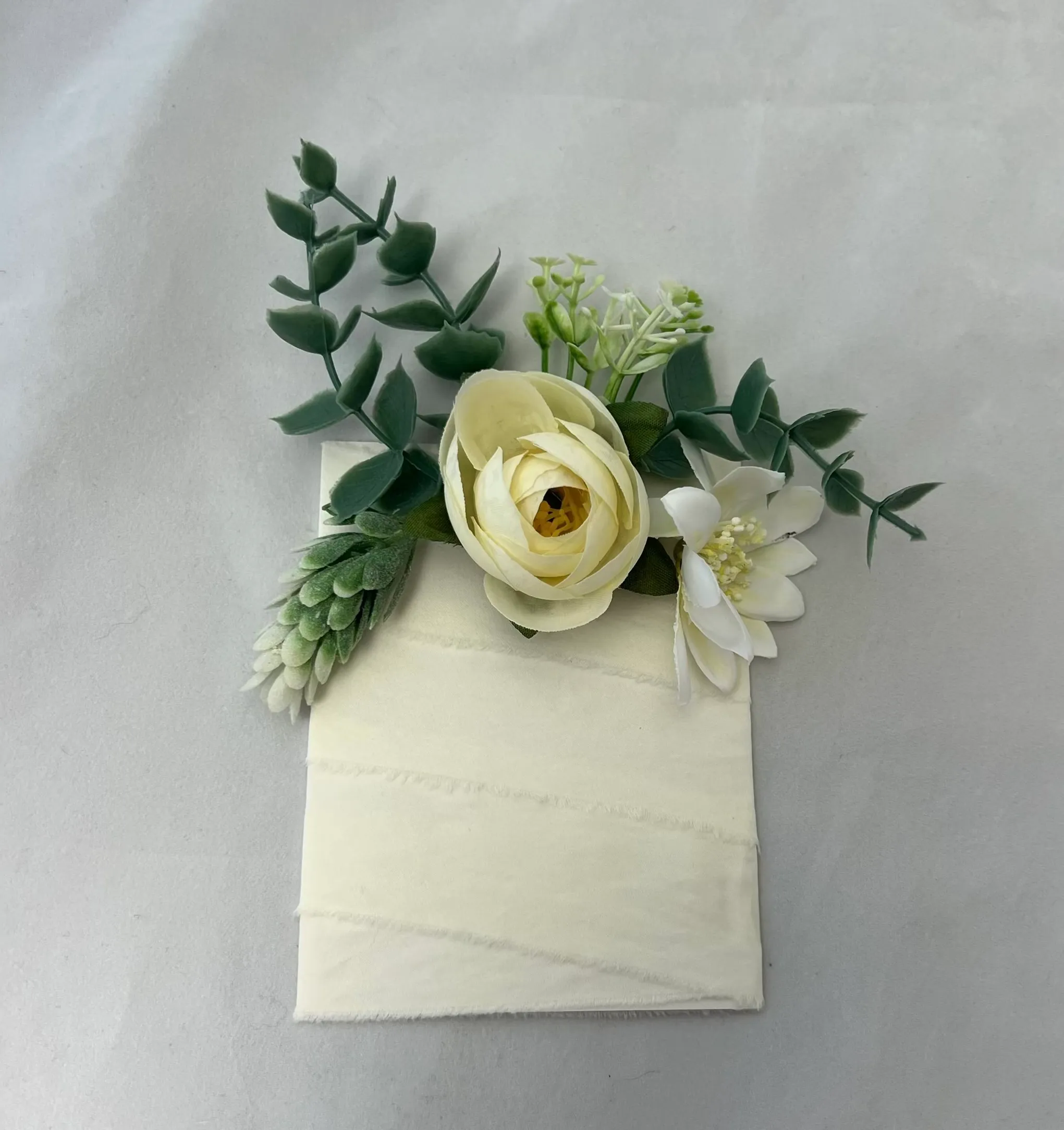 White Rose 2 Boutonnière NR