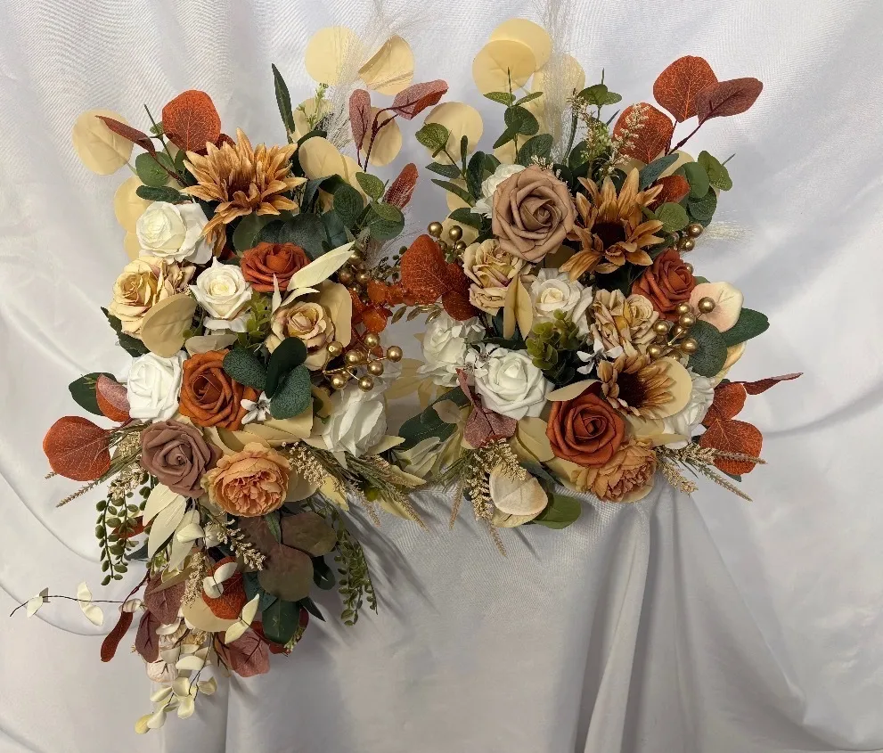 Terracotta Freestanding Floral Arrangement (2 pc)