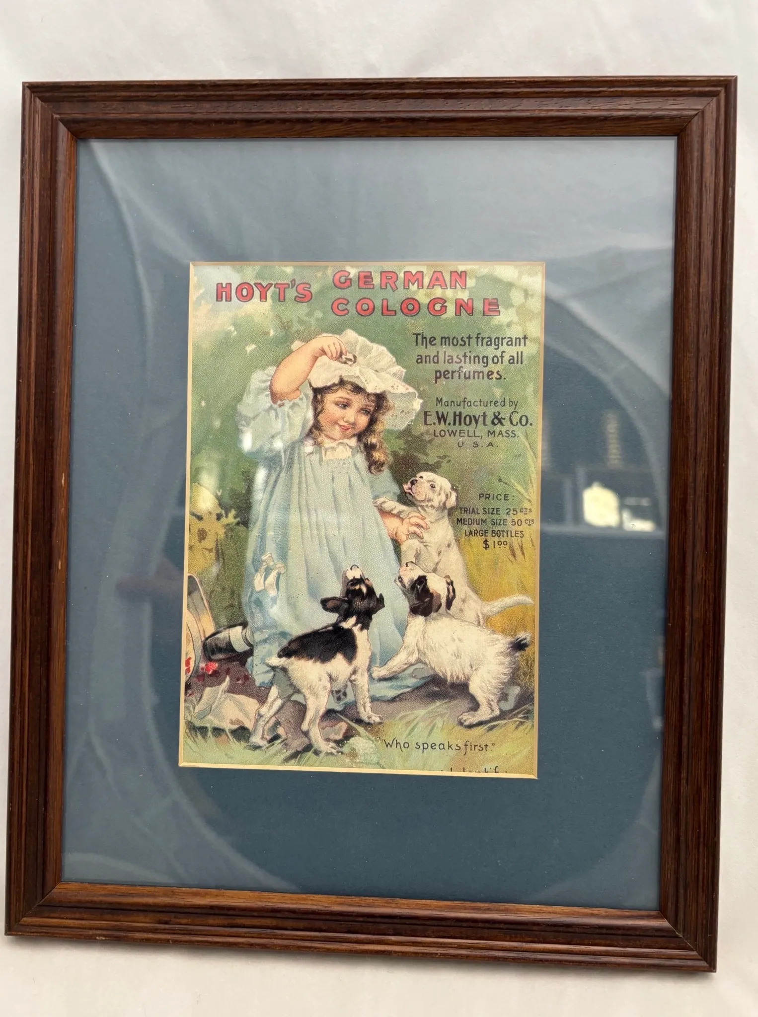 Vintage Girl Picture Blue