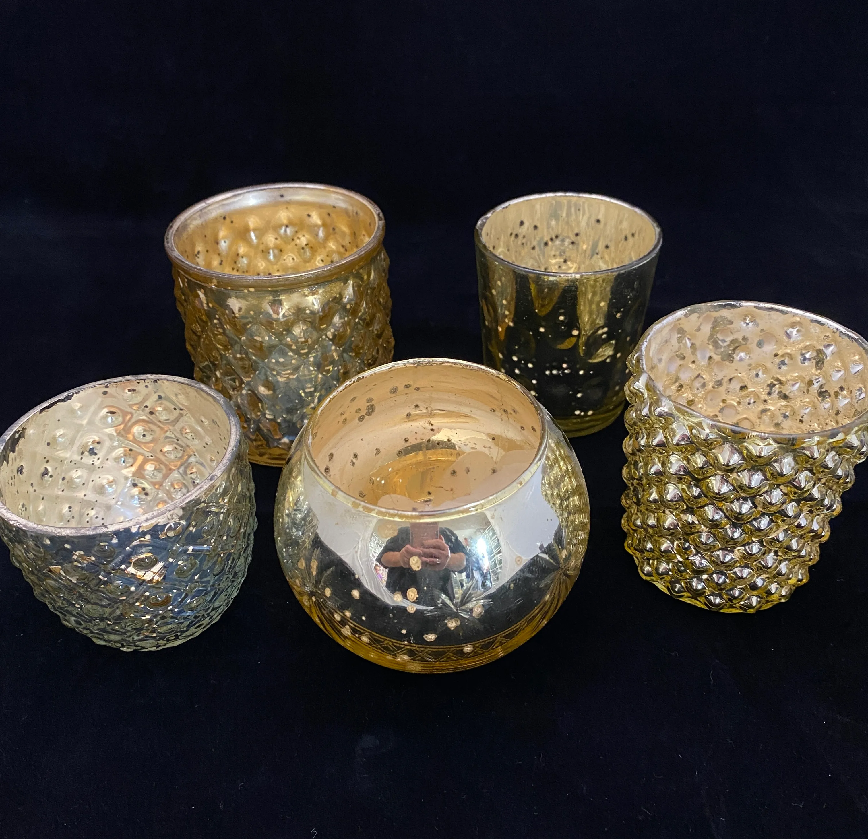 Gold Mercury Votive (Mixed Design)