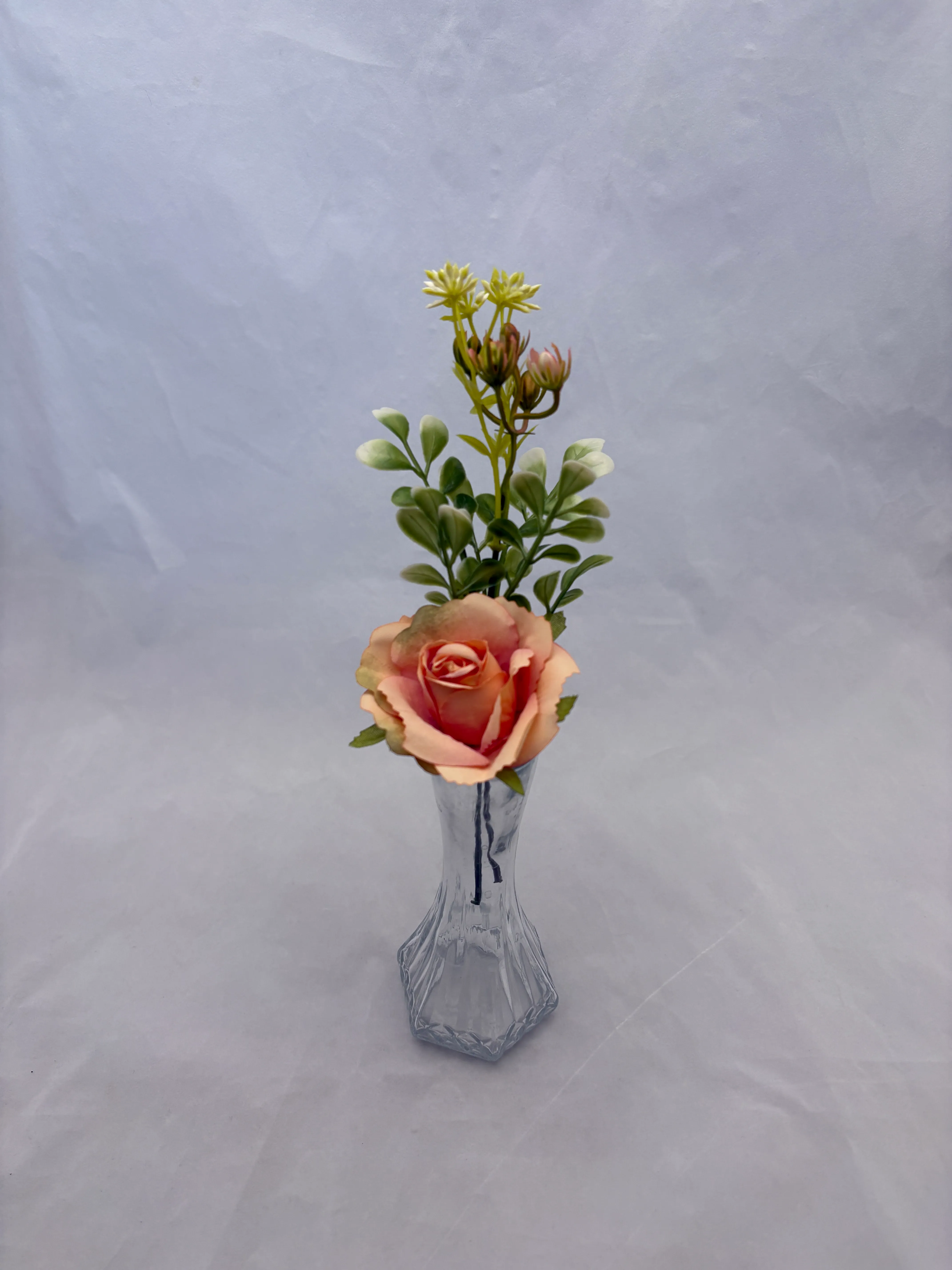 Nude & Brown Premade Floral Mini Vase 1
