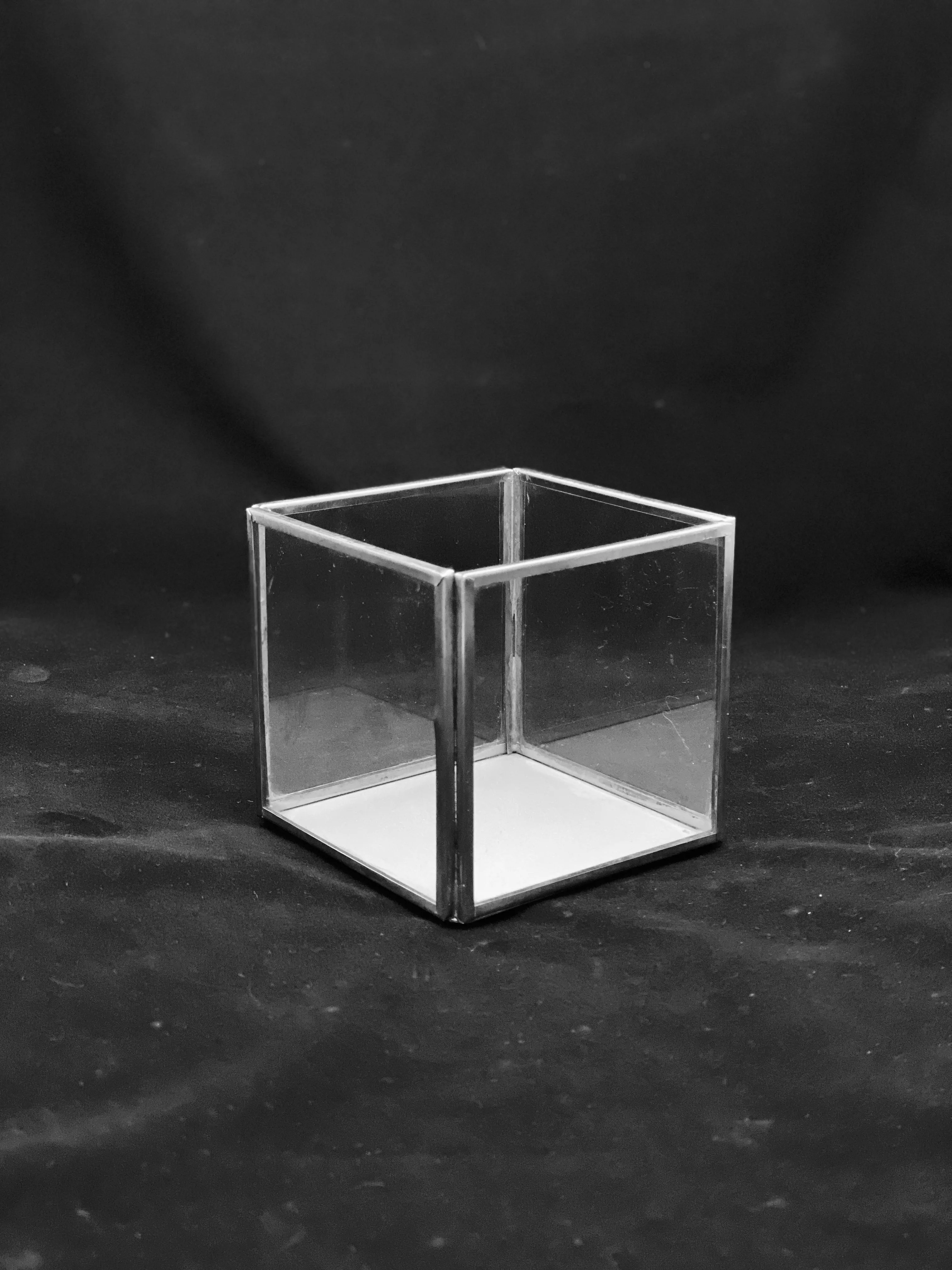 Silver Geometric Lantern Small
