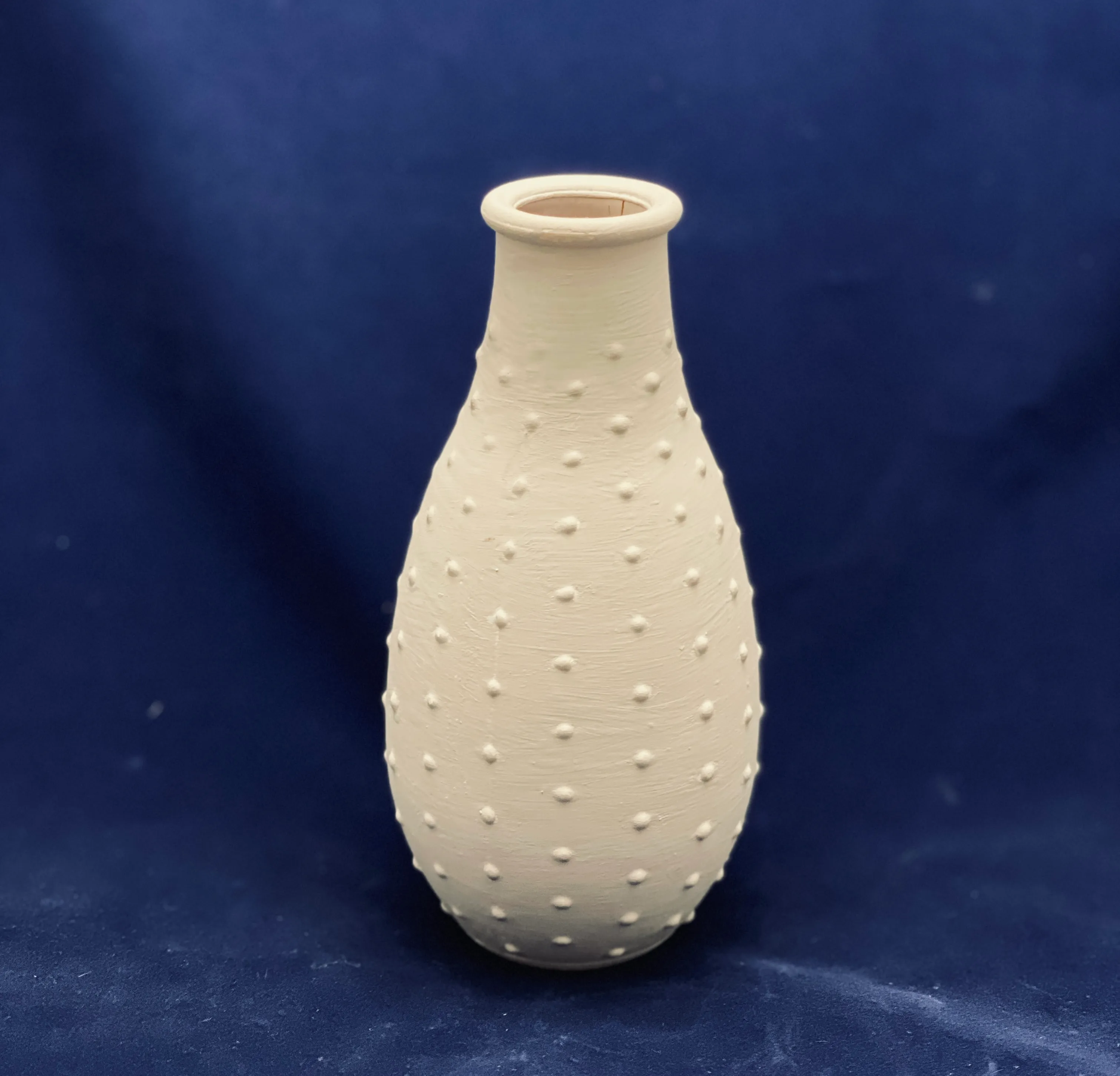Beige Small Vase—Painted