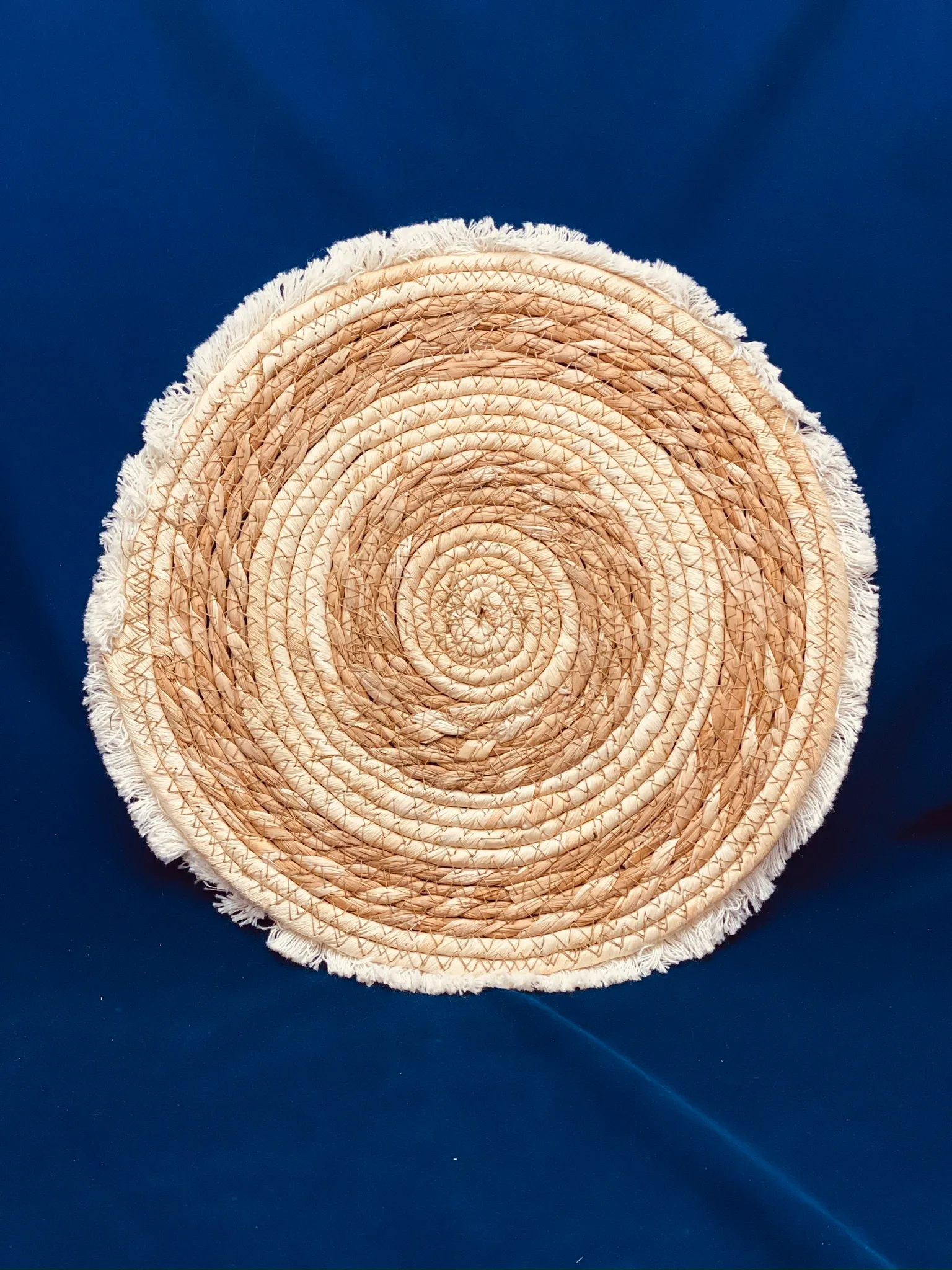 12 Inch Woven Fringe Centerpiece Base