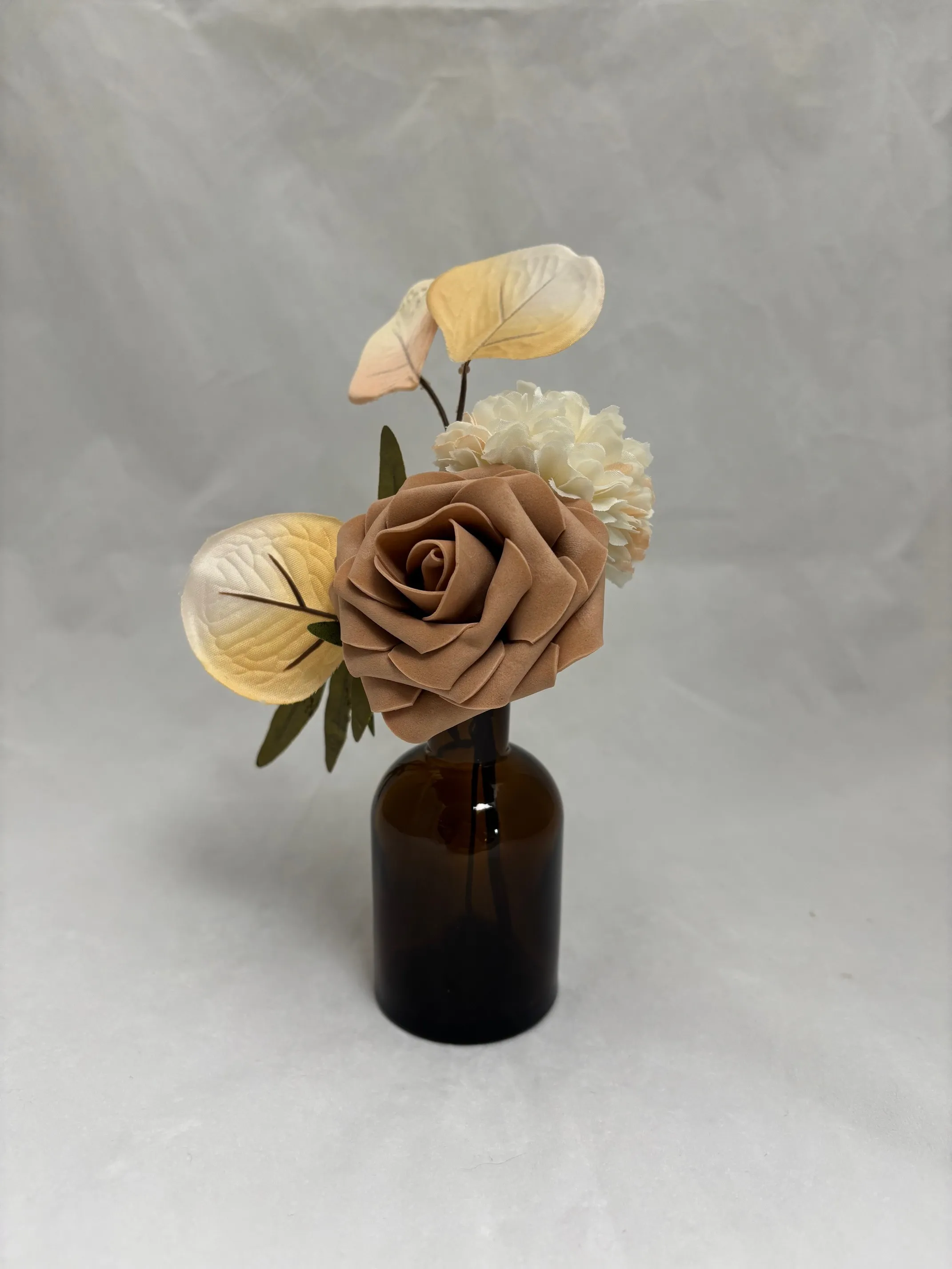 Nude & Brown Premade Floral Small Vase 1