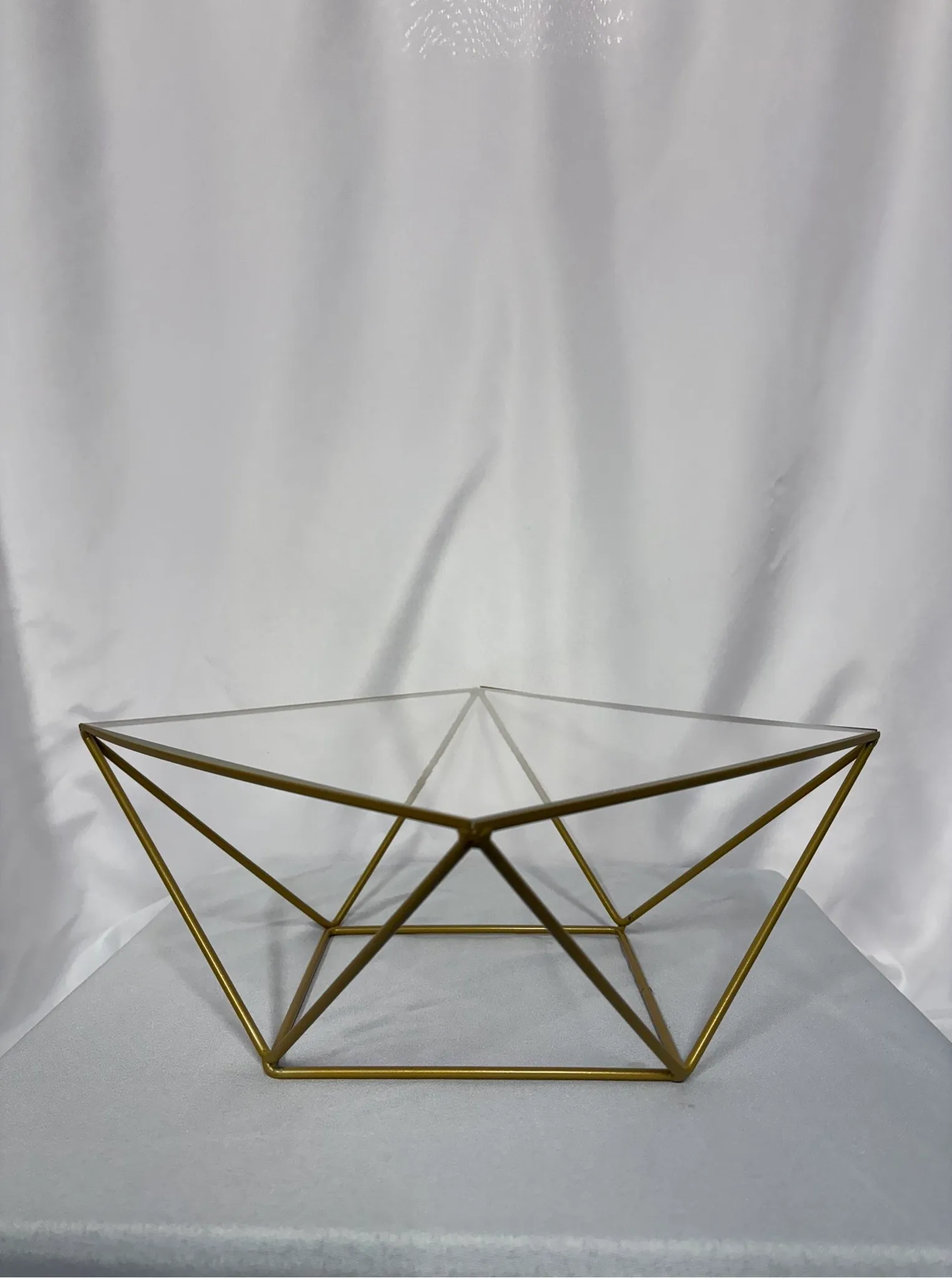 Gold Geometric Cake Stand Medium