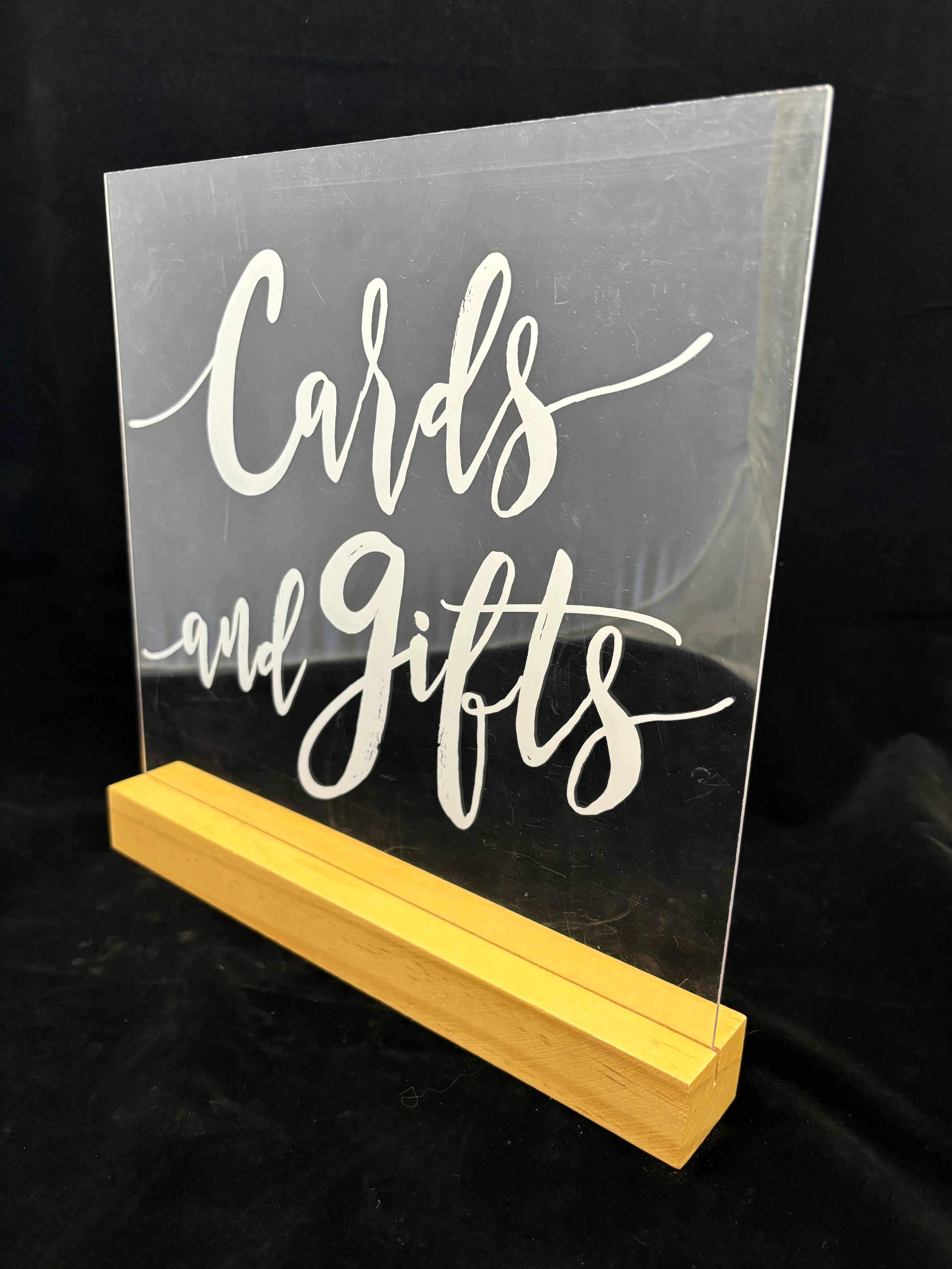 Acrylic Cards/Gifts Sign