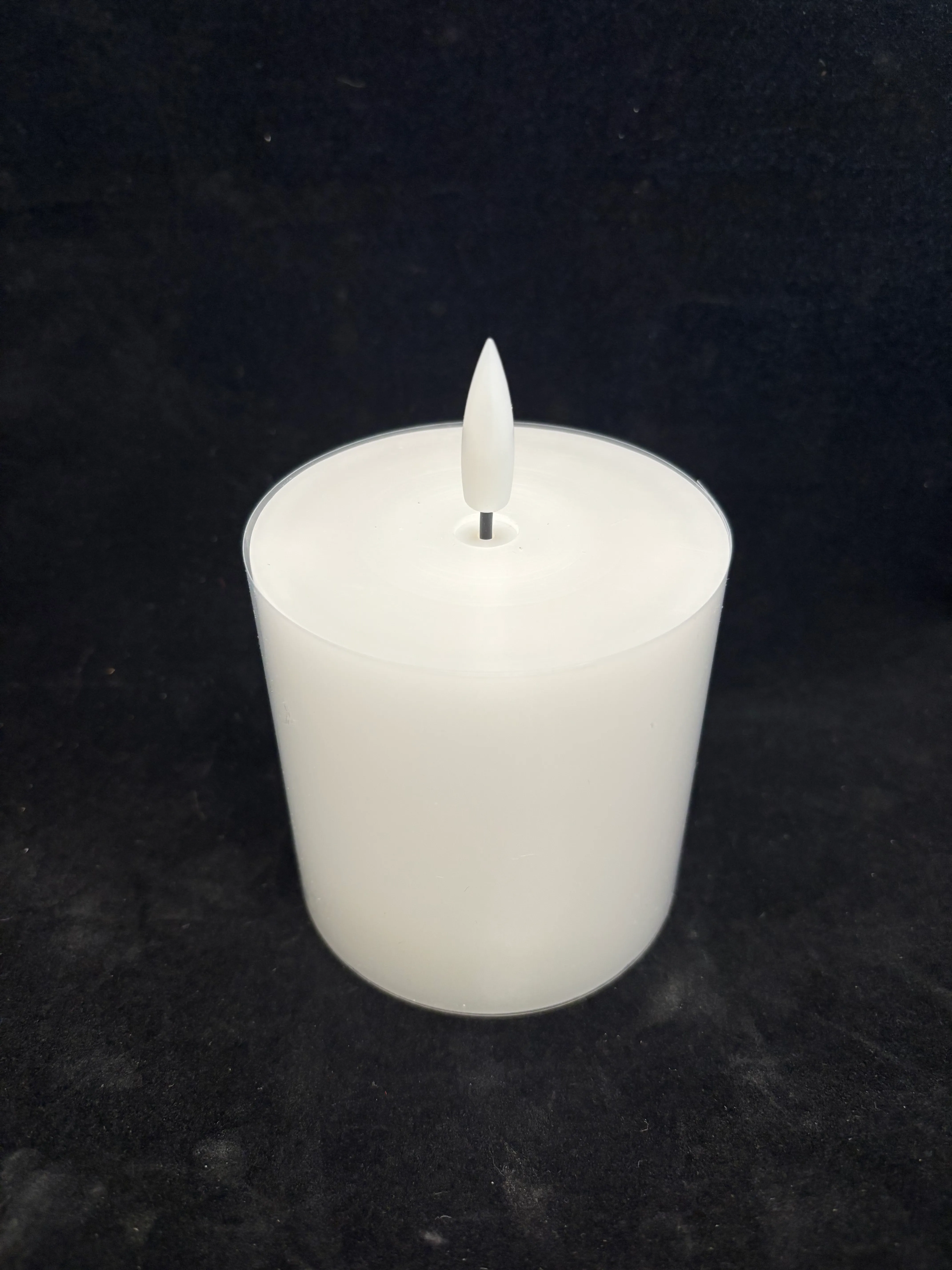 3 Inch White Wax LED Candle (Set of 3) 