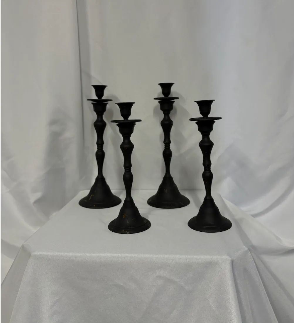 Black Painted Taper (Set of 4)