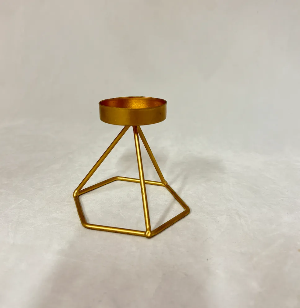 Gold Geometric Votive 3