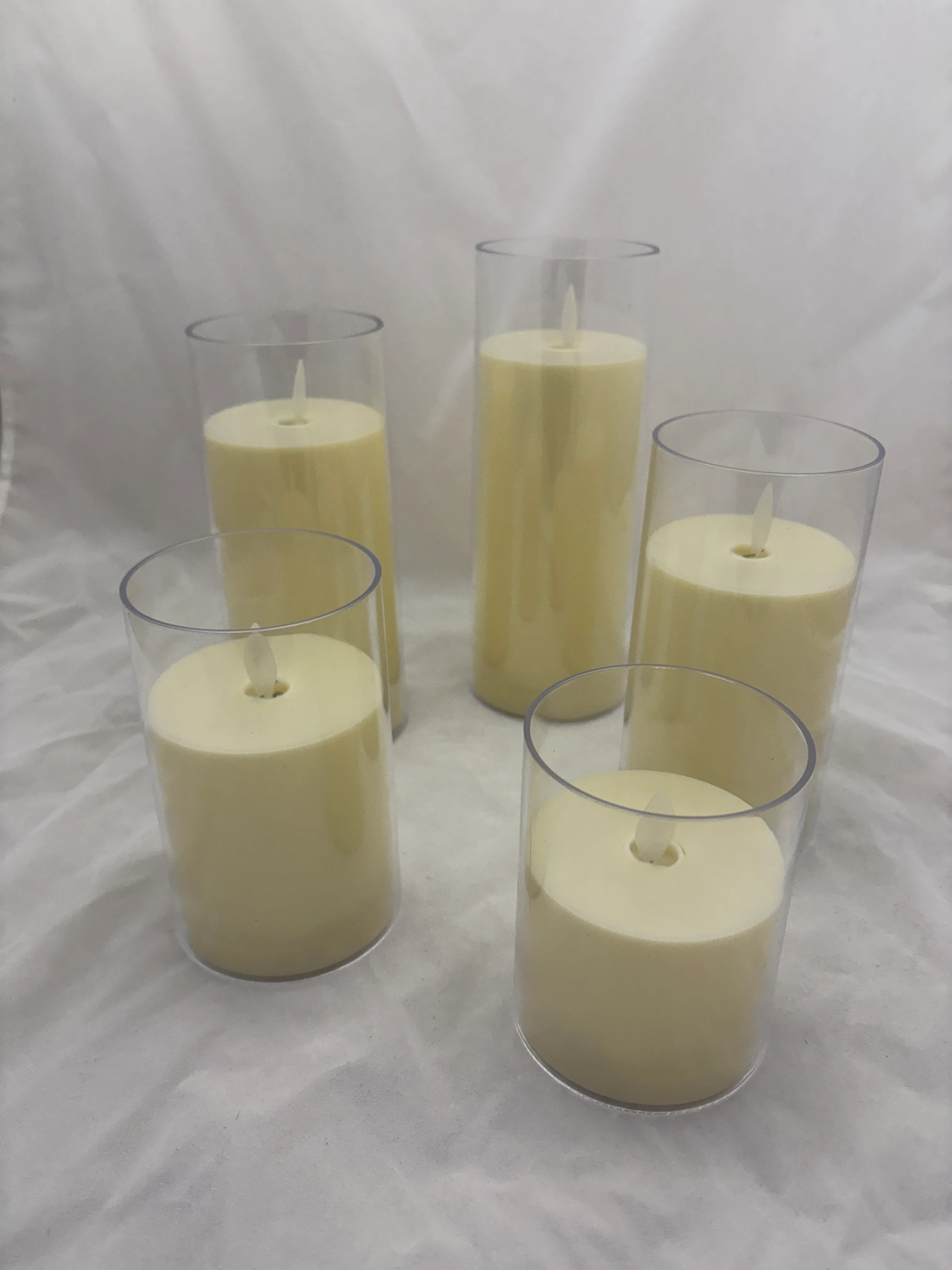 Ivory 5pc Candle Set with Vase