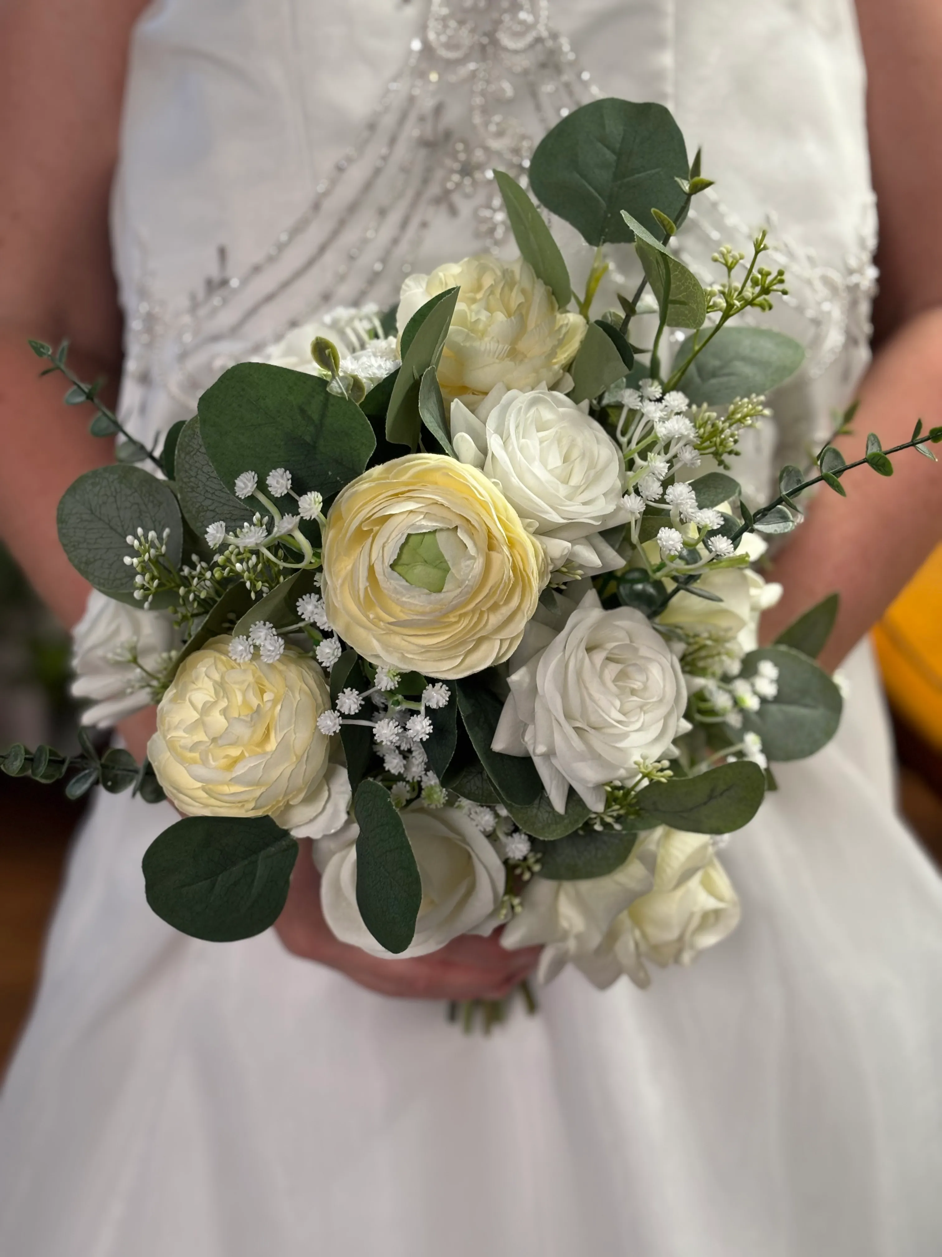 Classic White Rose Bride’s Bouquet 