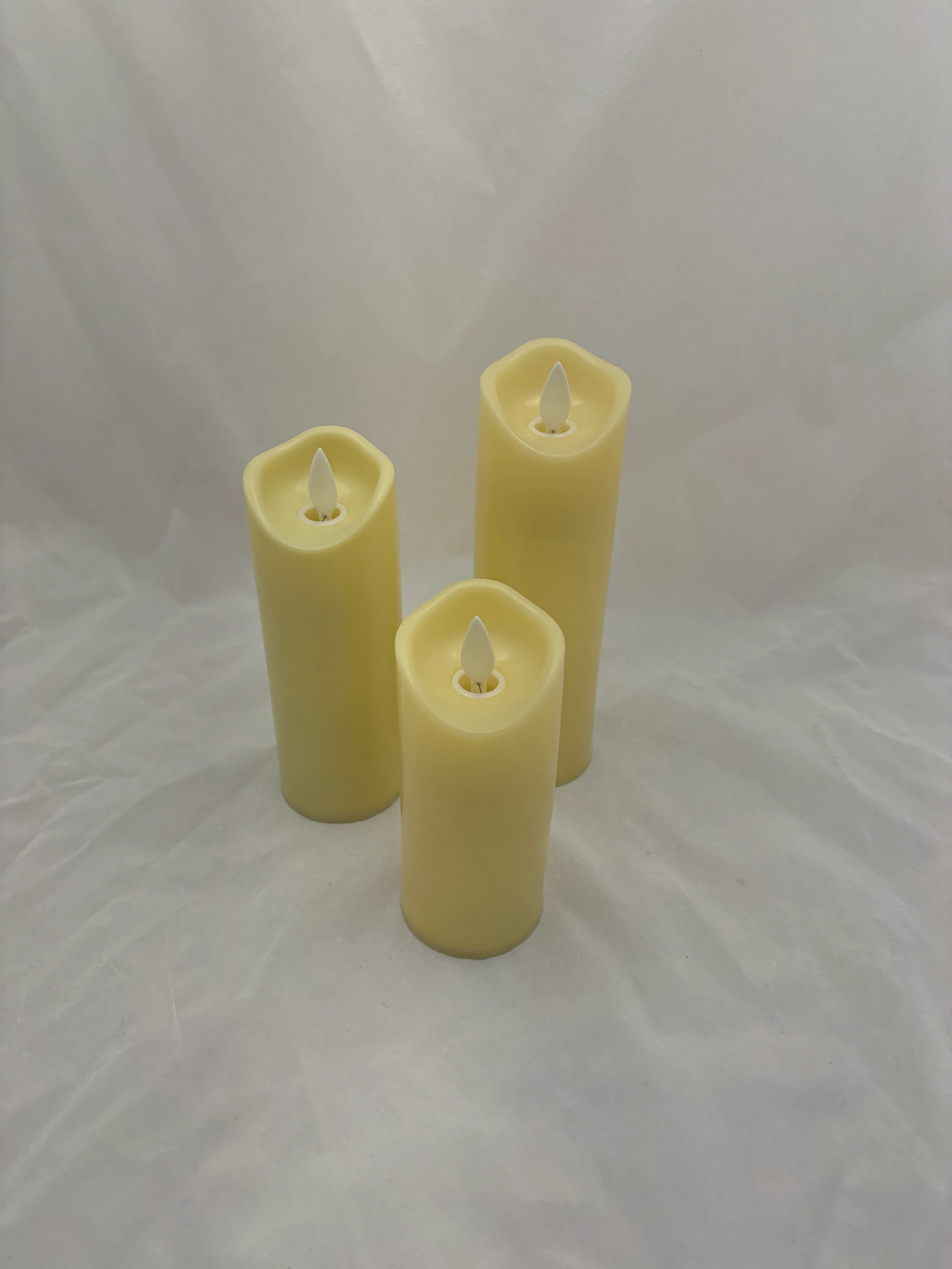 Ivory LED 15pc Candle Set Moving Flame
