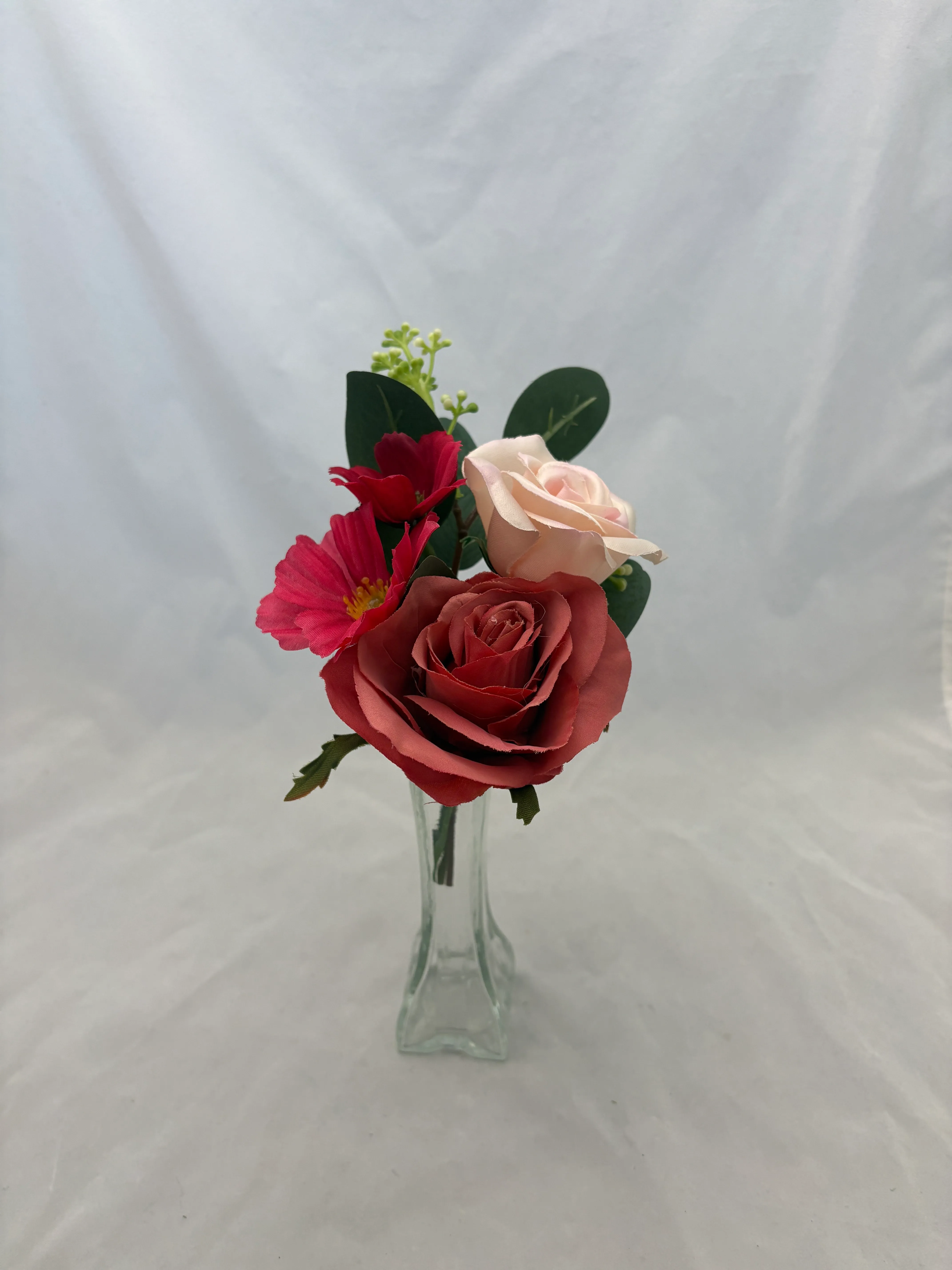 Bright Pink Premade Floral Medium Vase 2 