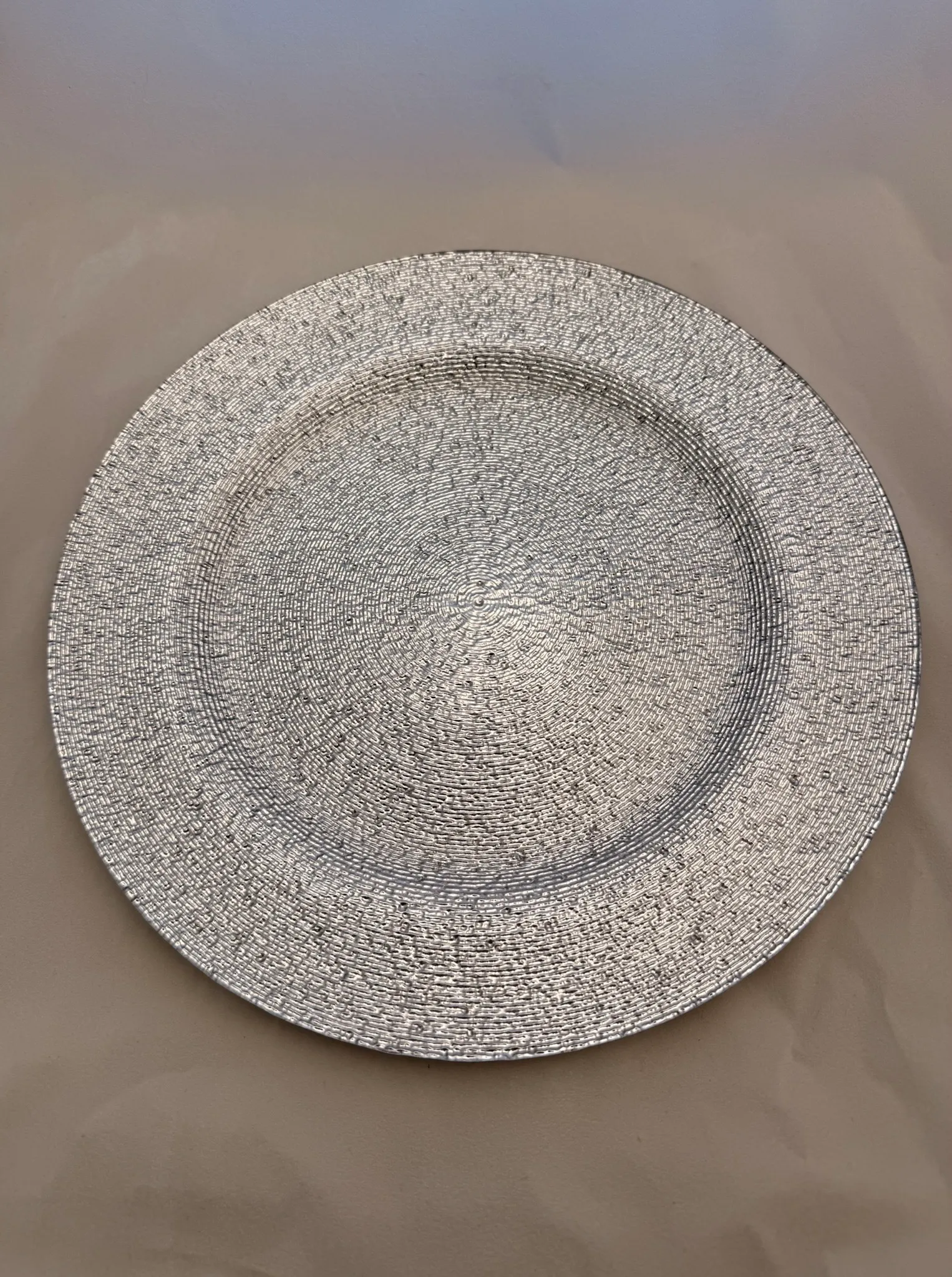 Silver Glass Chargers