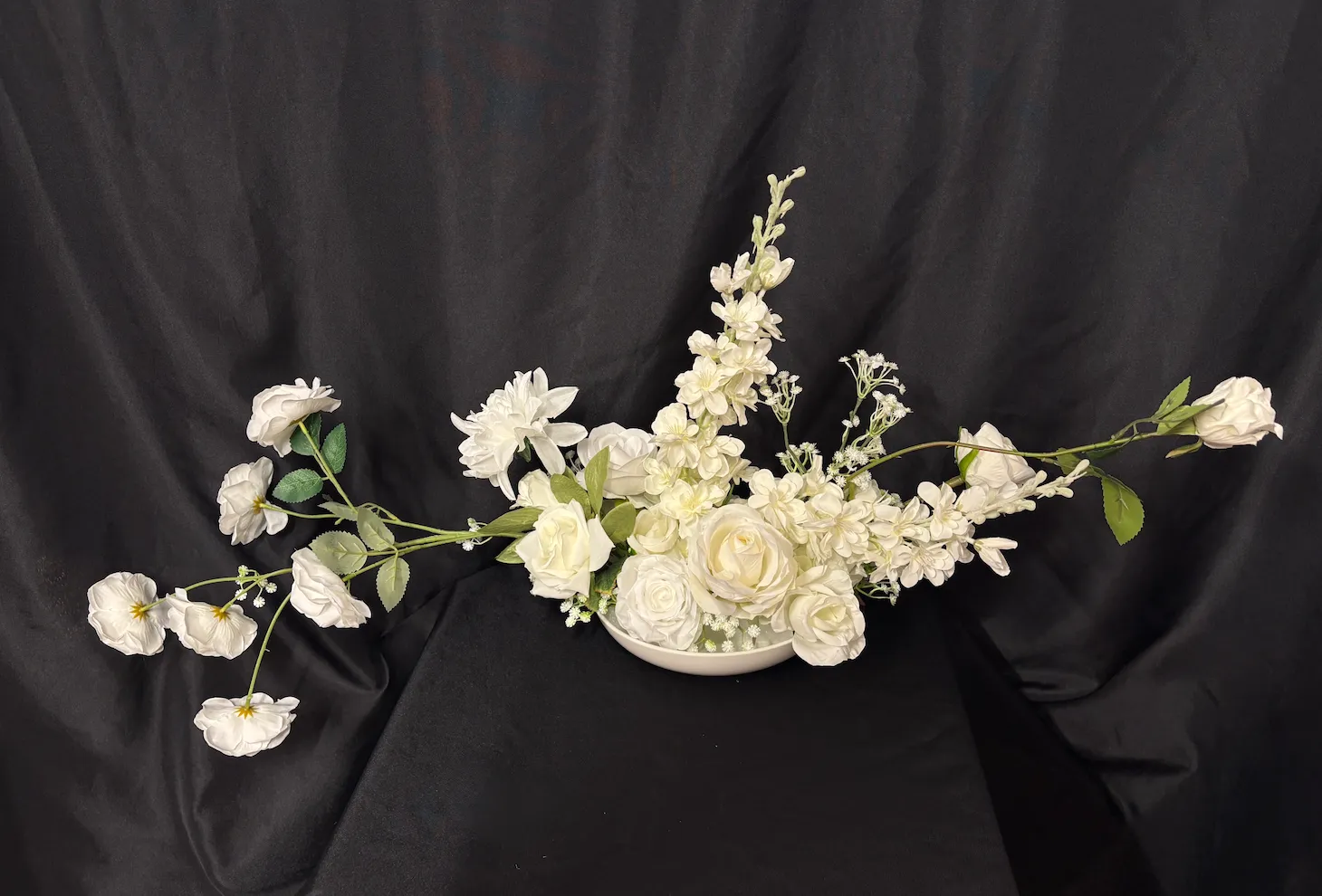 White Premade Modern Floral Arrangement 4