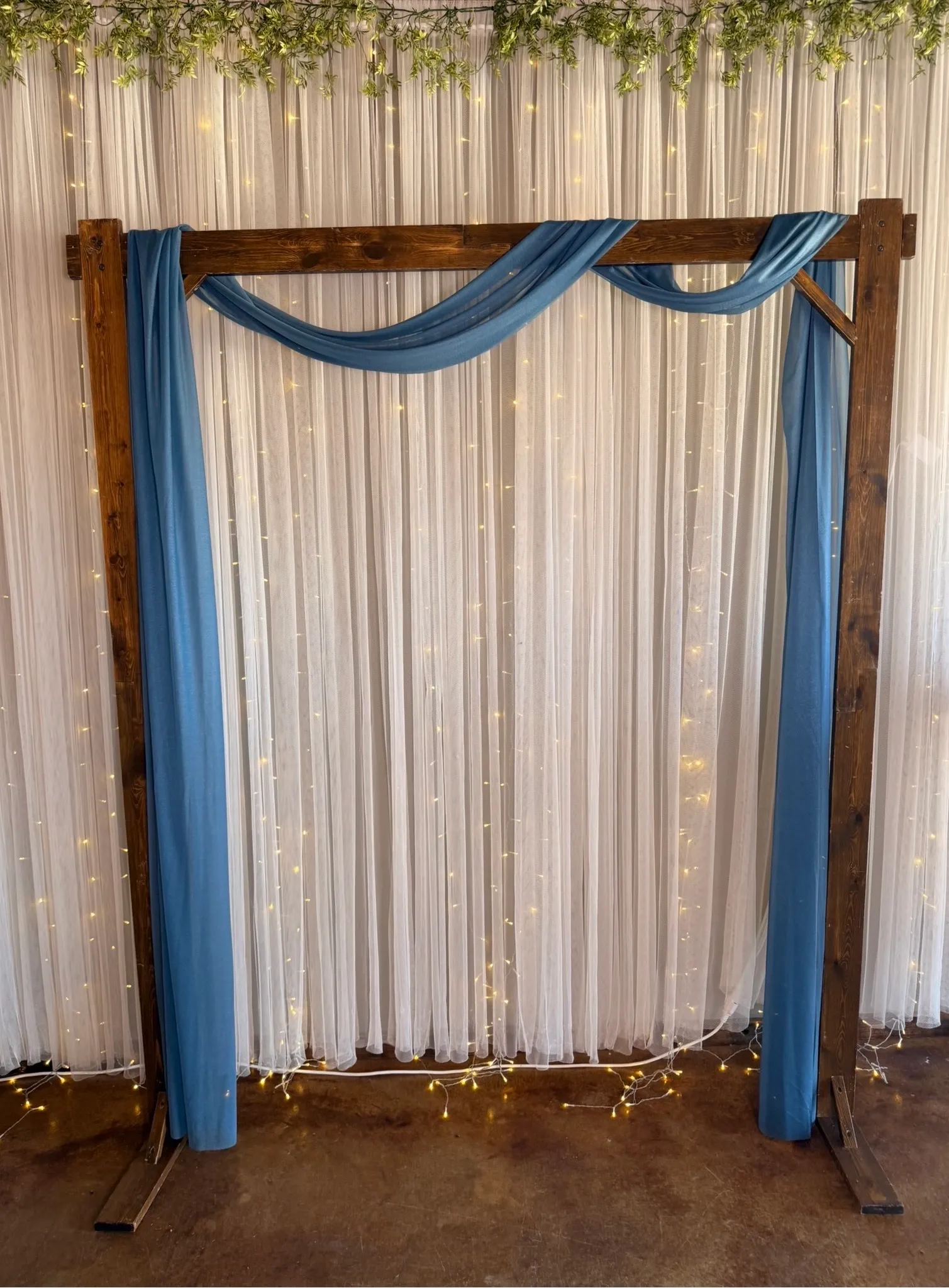 20ft Dark Dusty Blue Arbor Fabric