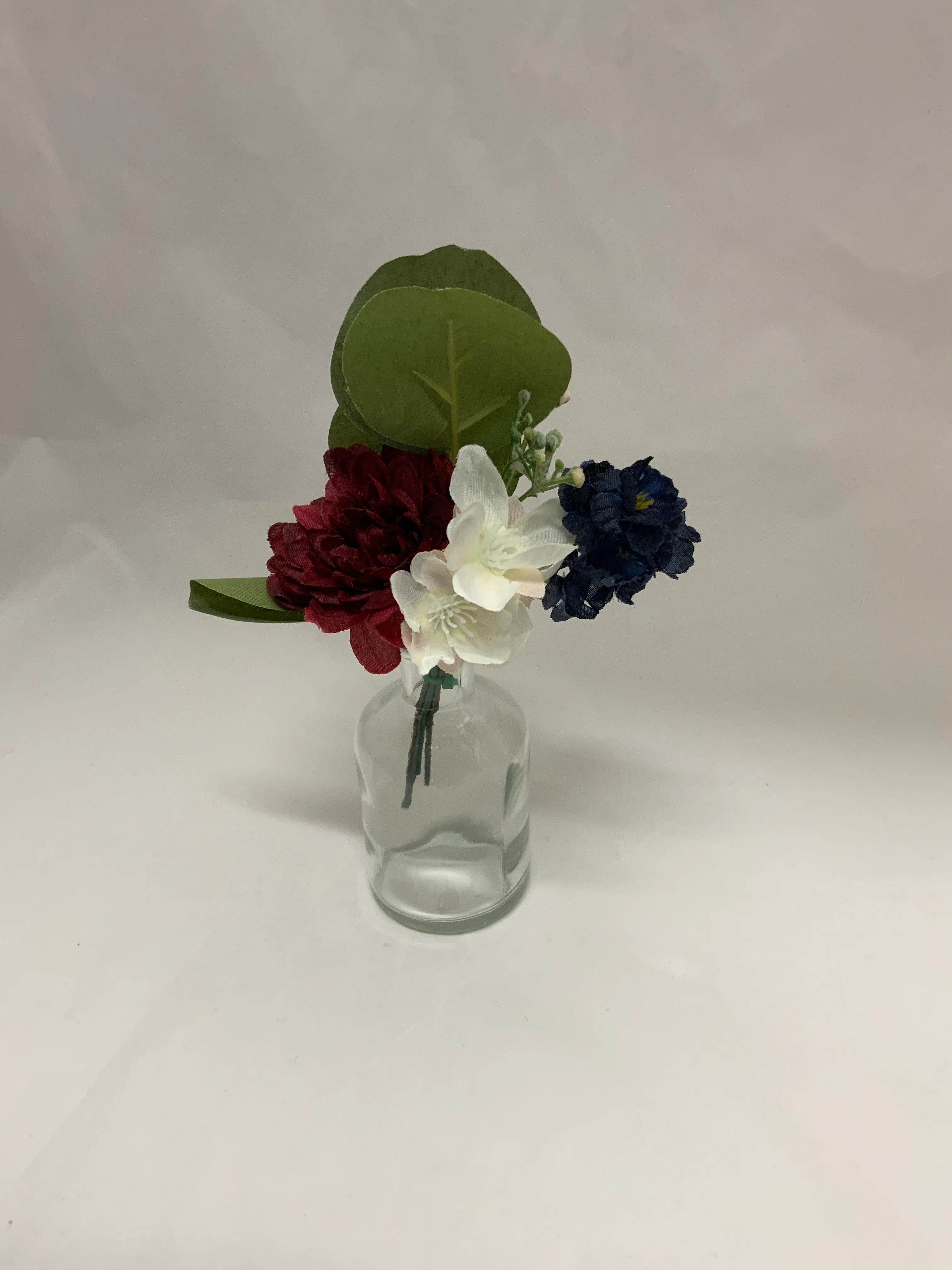 Burgundy & Blush Premade Floral Small Vase 2