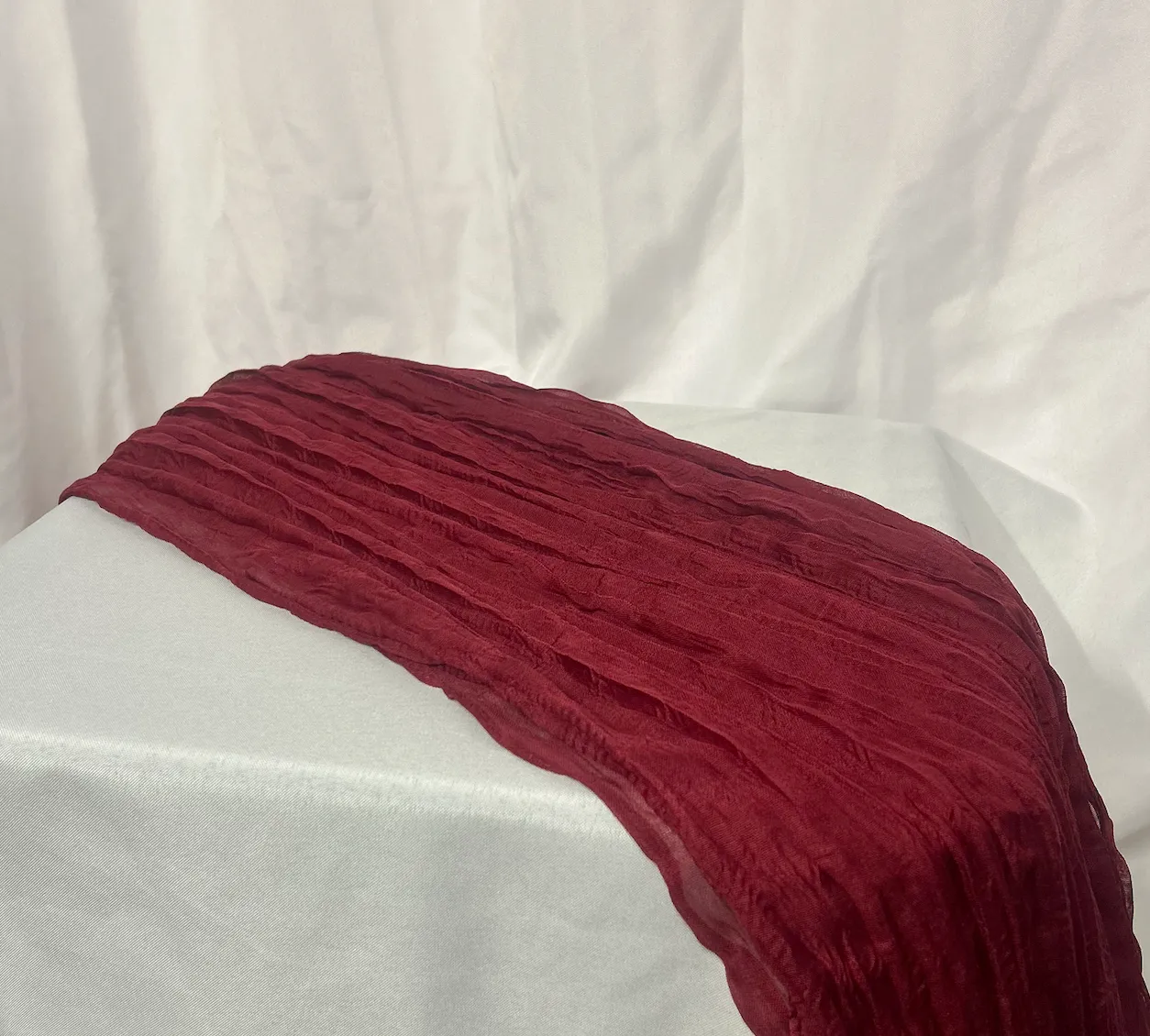 Burgundy 13ft Cheesecloth Table Runner