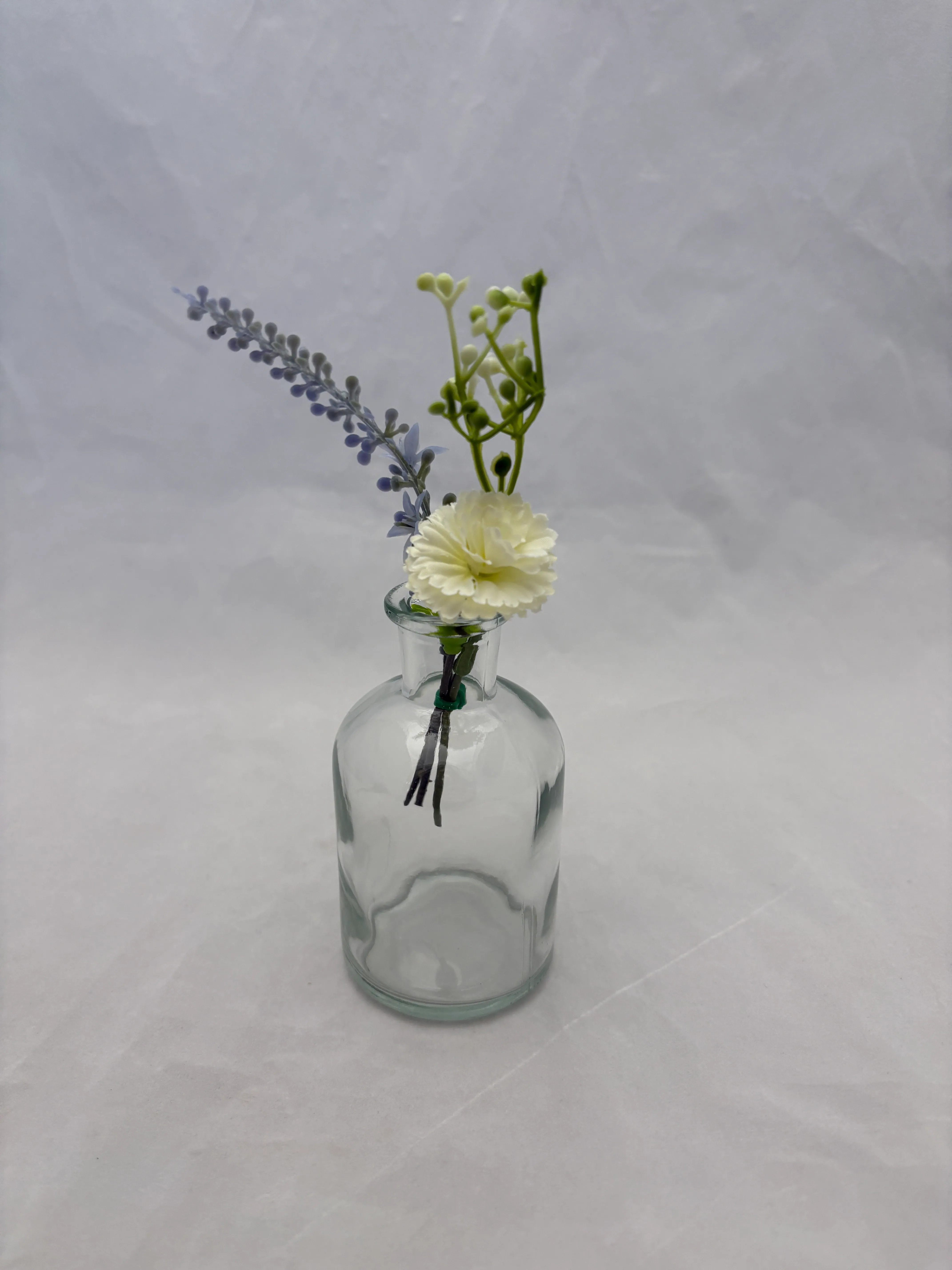 Sky Blue Premade Floral Mini Vase 