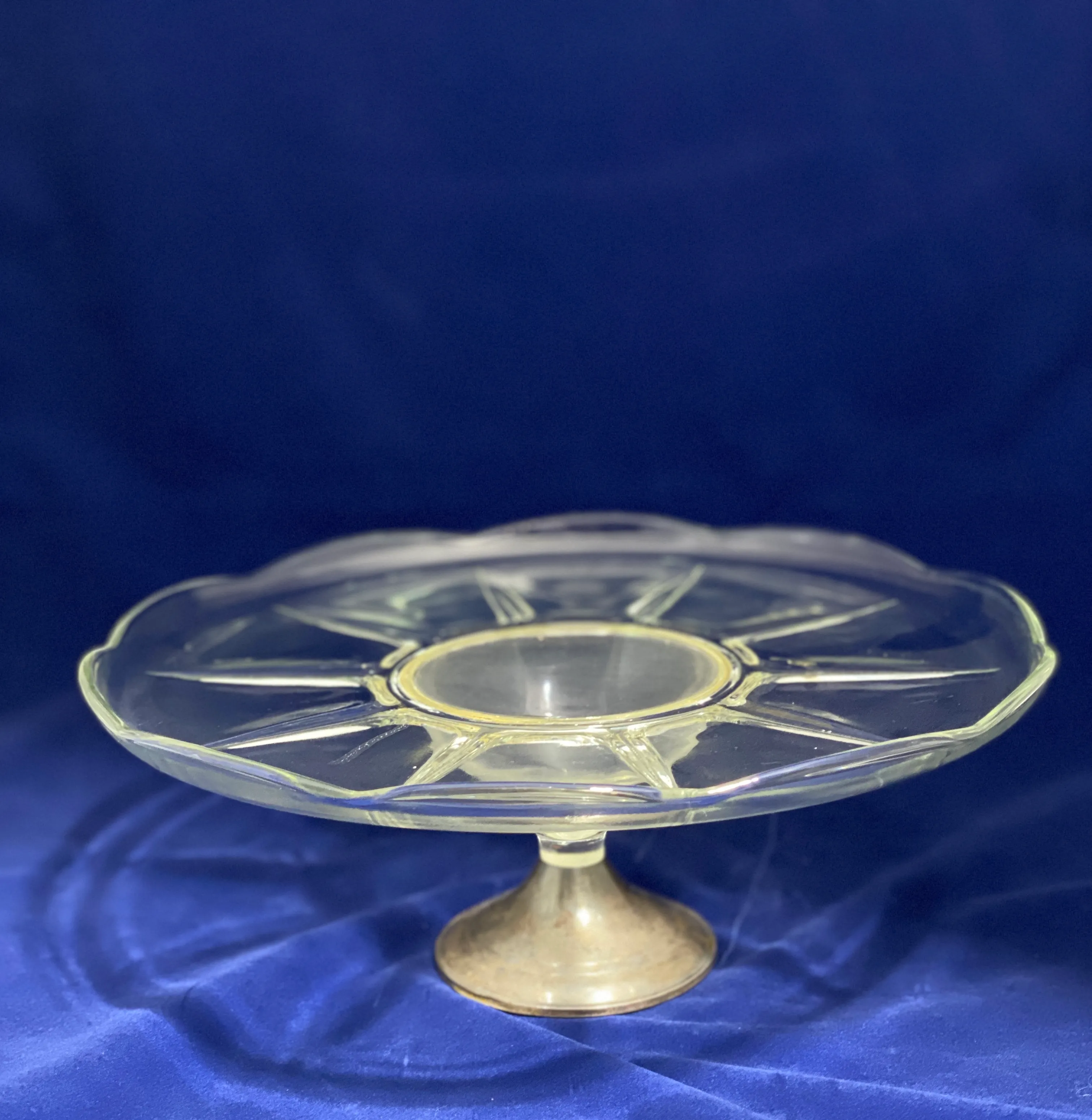 Vintage Clear Cake Stand 4