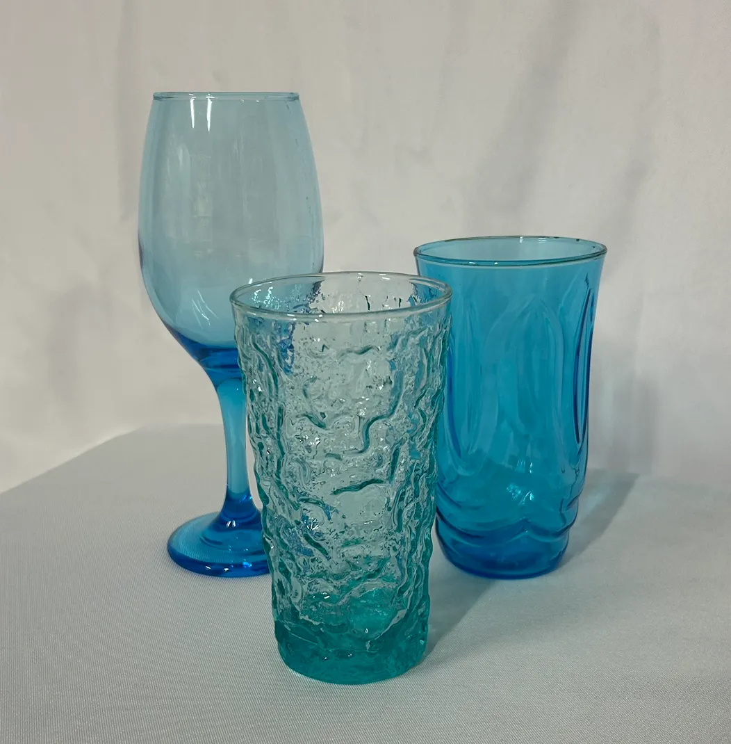Turquoise Estate Glassware