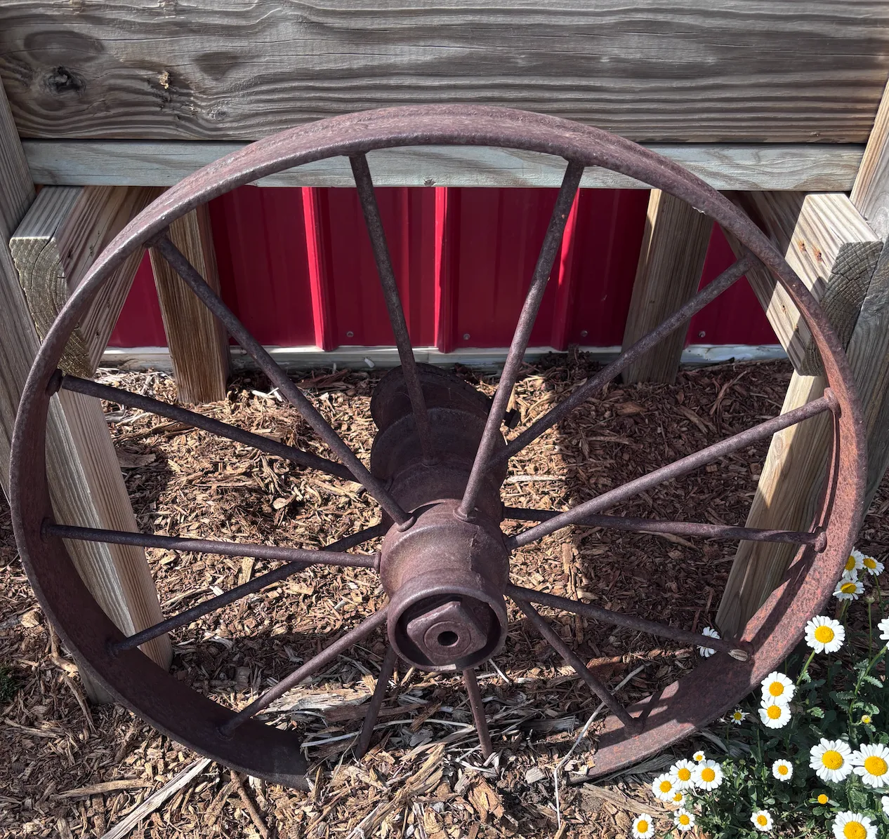 Iron Wagon Wheel 30”