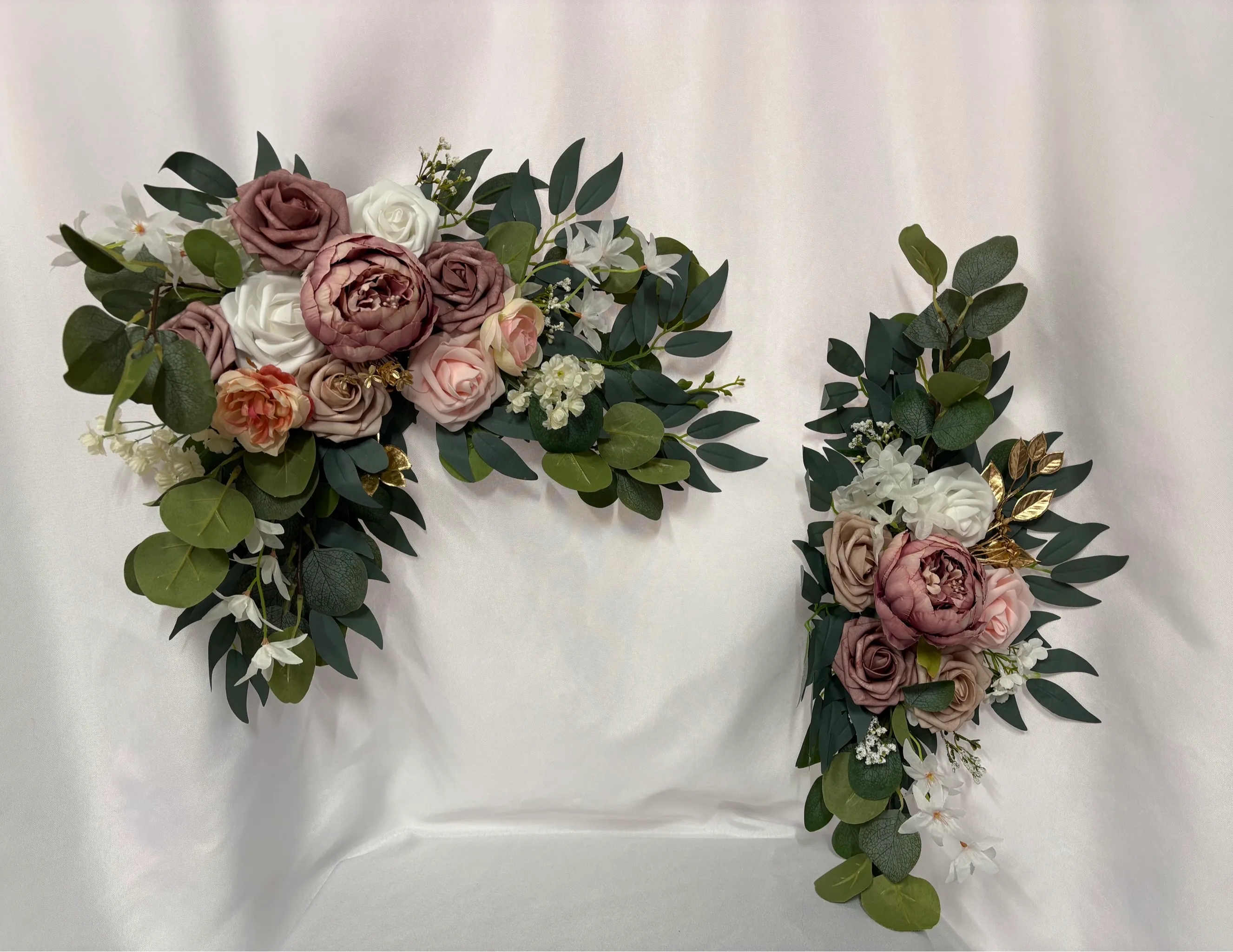 Mauve 2pc Floral Sign Swag 