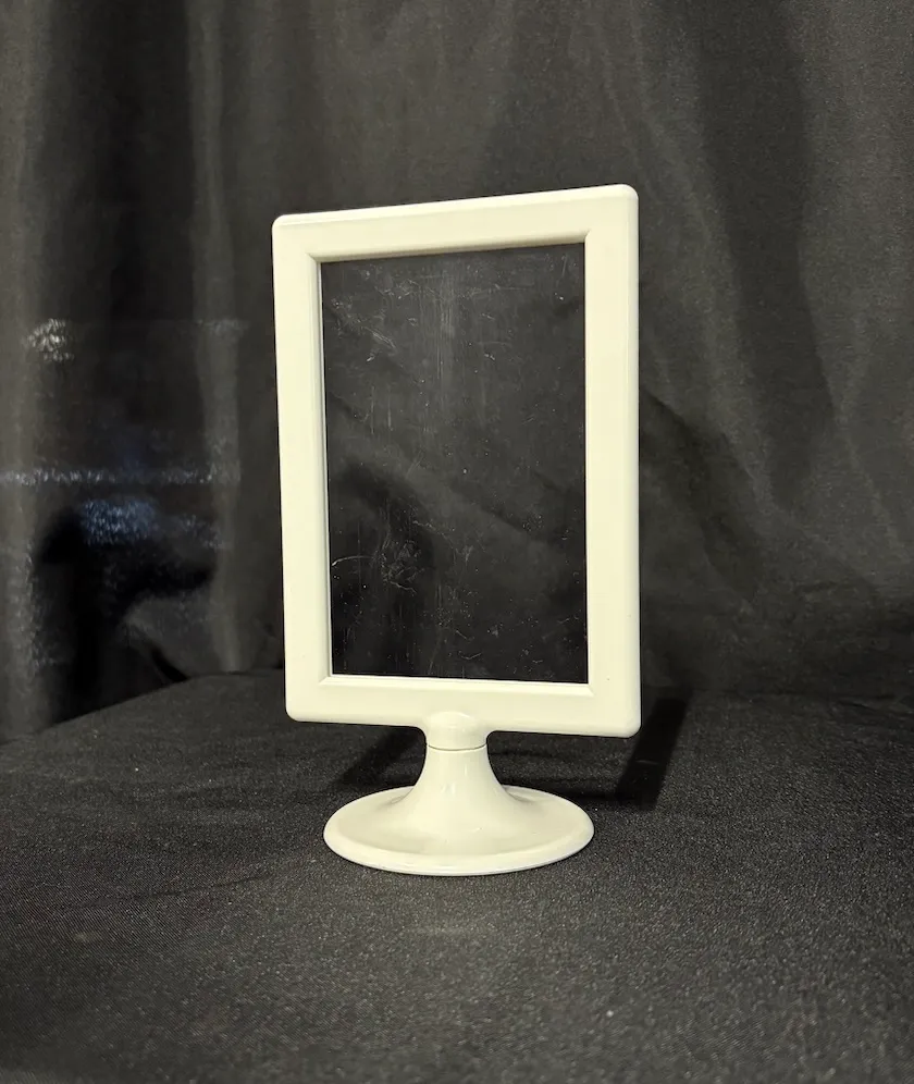 4x6 Photo Holder/White Stand