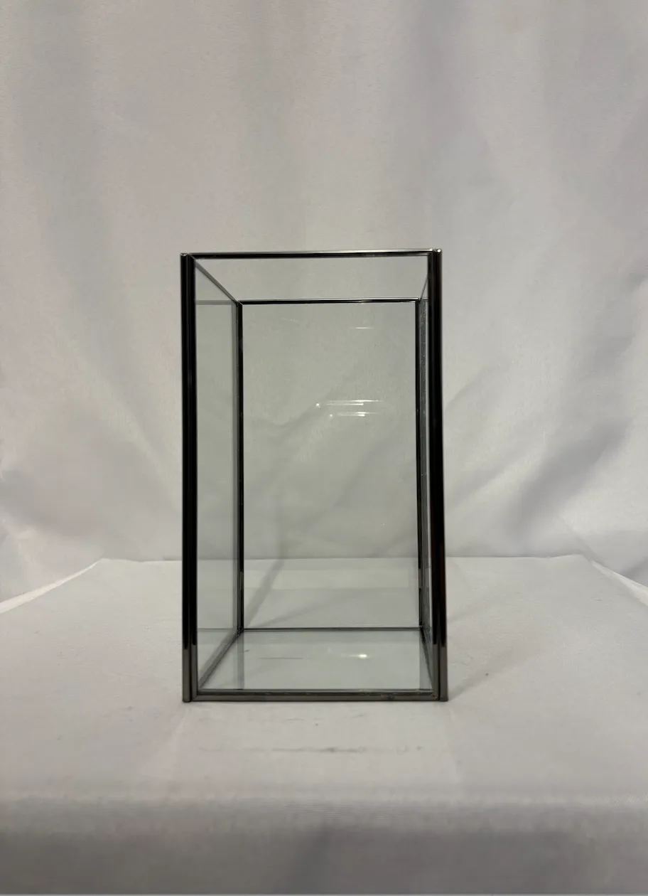 Black Geometric Lantern 8”