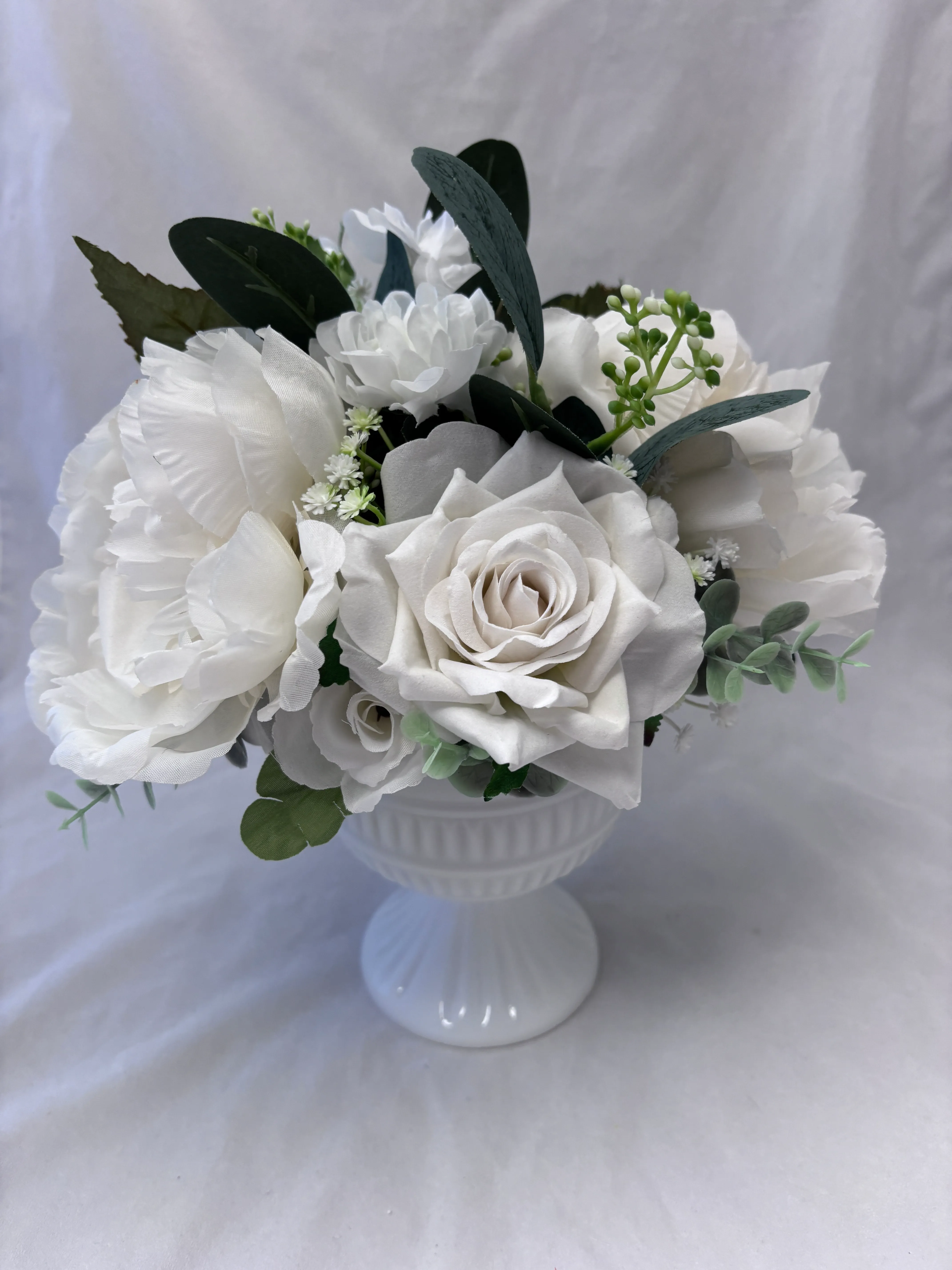 Classic White Premade Floral Centerpiece XL
