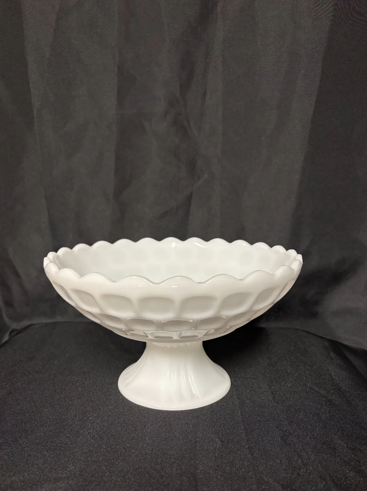 XL Milk Glass Candy Dish 2