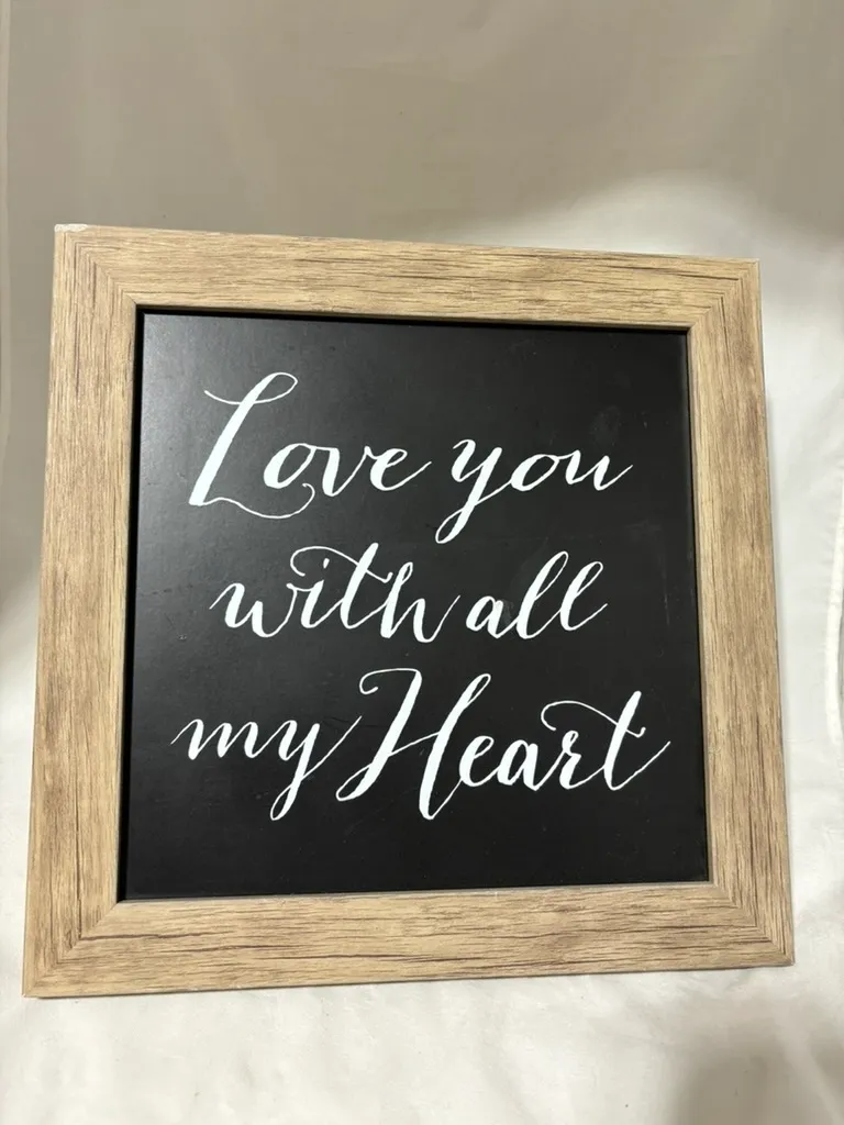 Black/White "All My Heart" Frame