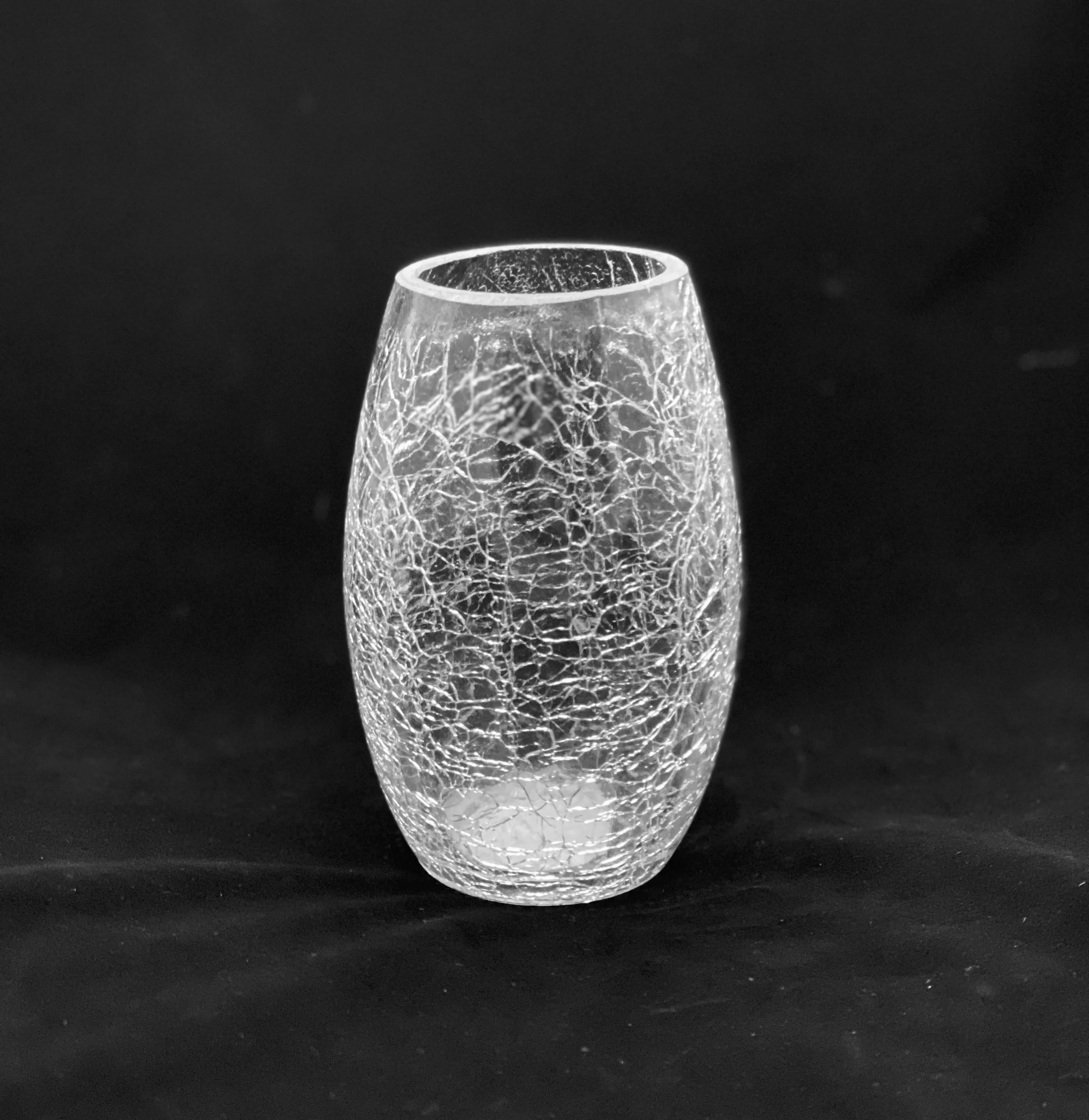 Clear Crackle Vase