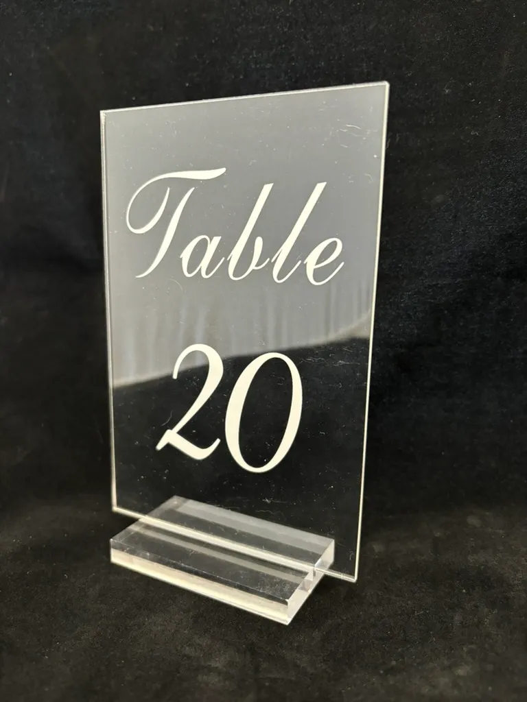 Acrylic 1-20 Table Signs